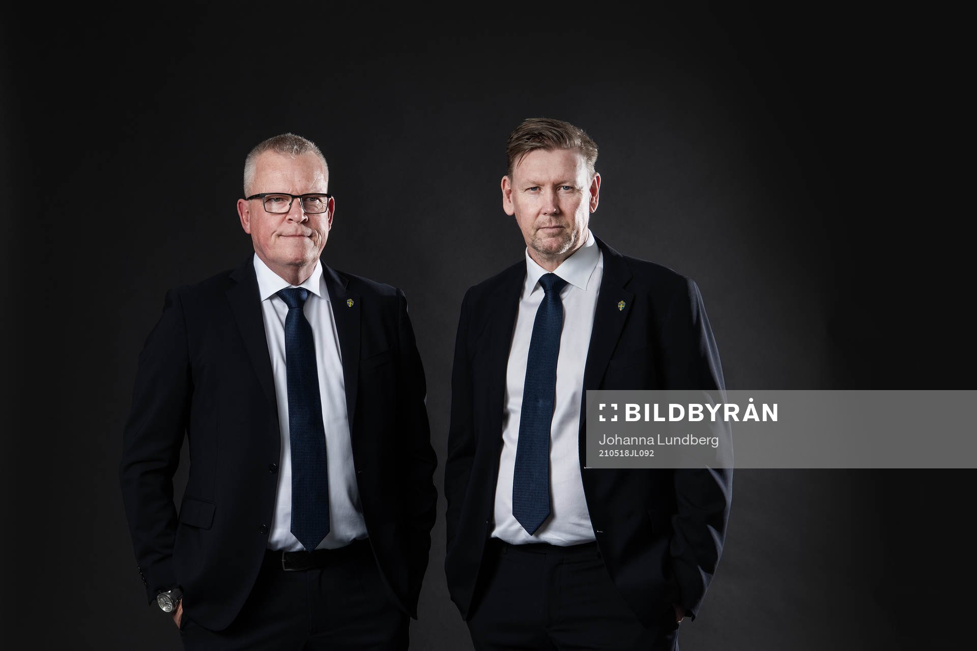 Janne Andersson, förbundskapten, och Peter Wettergren,