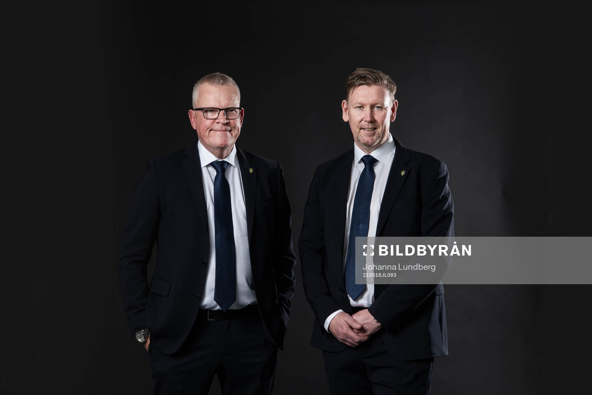 Janne Andersson, förbundskapten, och Peter Wettergren,