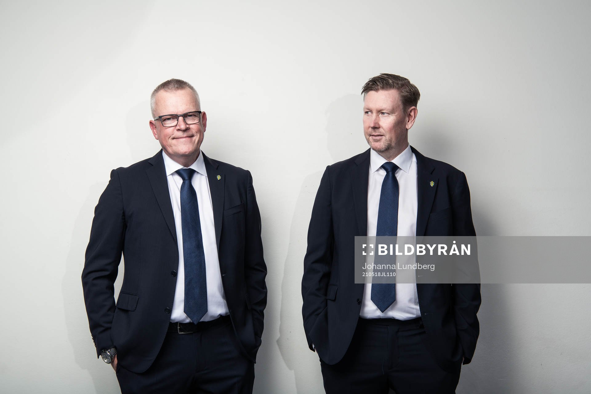 Janne Andersson, förbundskapten, och Peter Wettergren,
