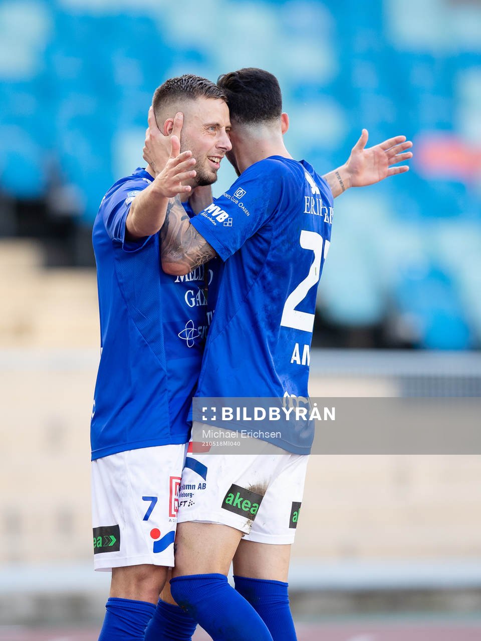 Trelleborgs Petar Petrovic jublar ihop med Simon Amin