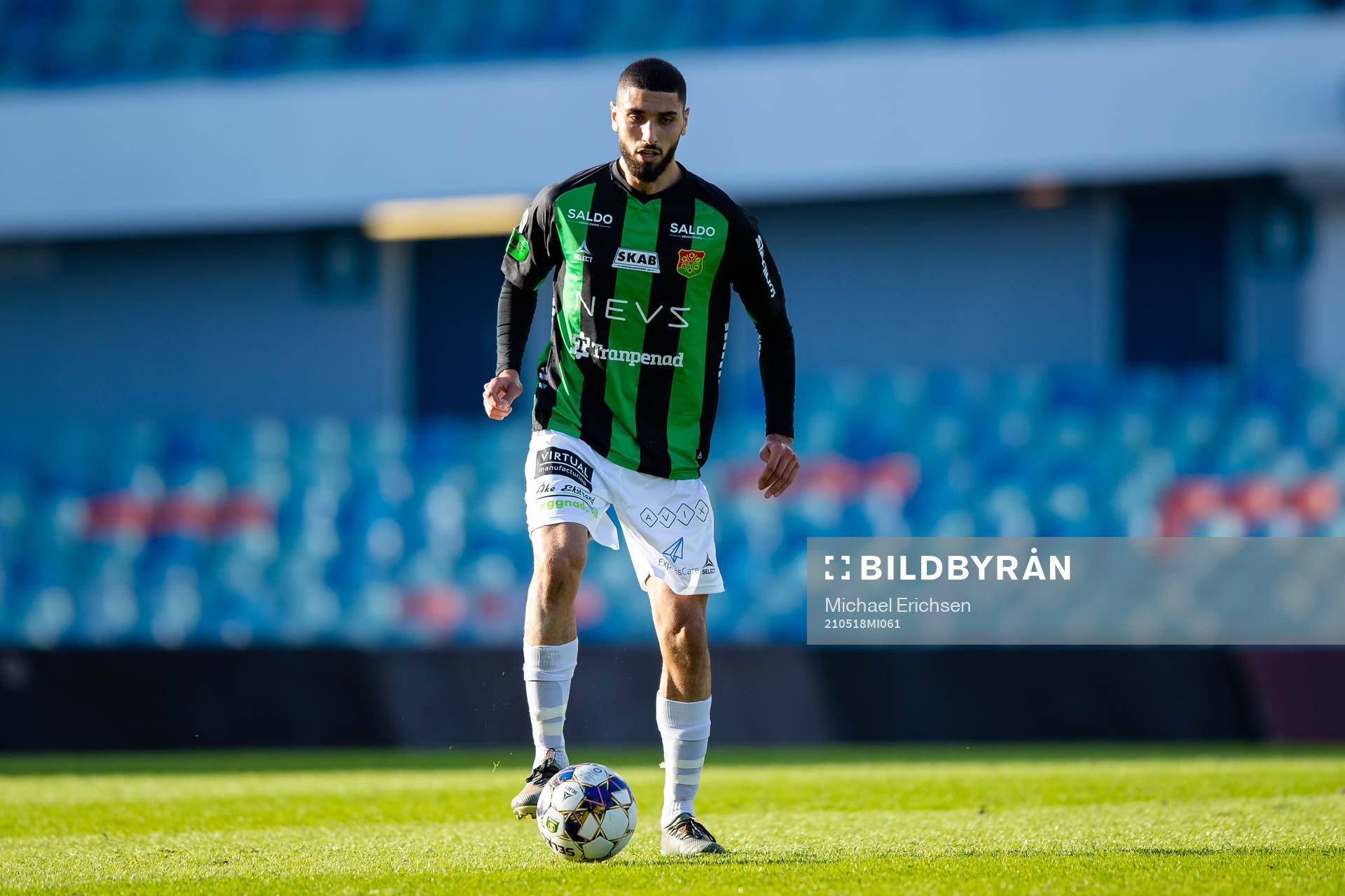 GAIS Aiham Ousou under fotbollsmatchen i Superettan mellan GAIS och Trelleborg den 18 maj 2021 i Göteborg. 