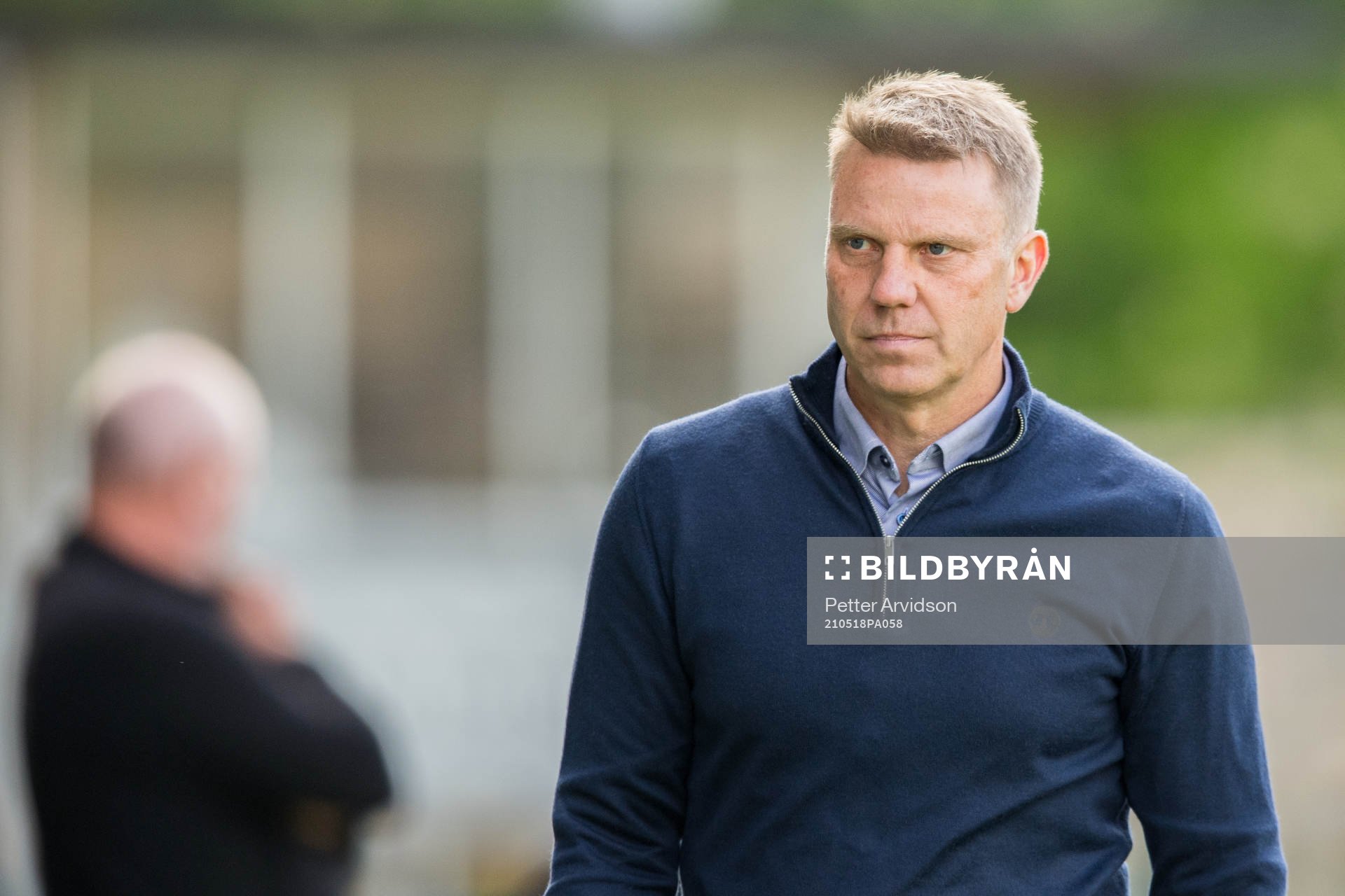 Falkenbergs tränare Hans Eklund inför fotbollsmatchen i Superettan mellan Landskrona och Falkenberg den 18 maj 2021 i Landskrona. 