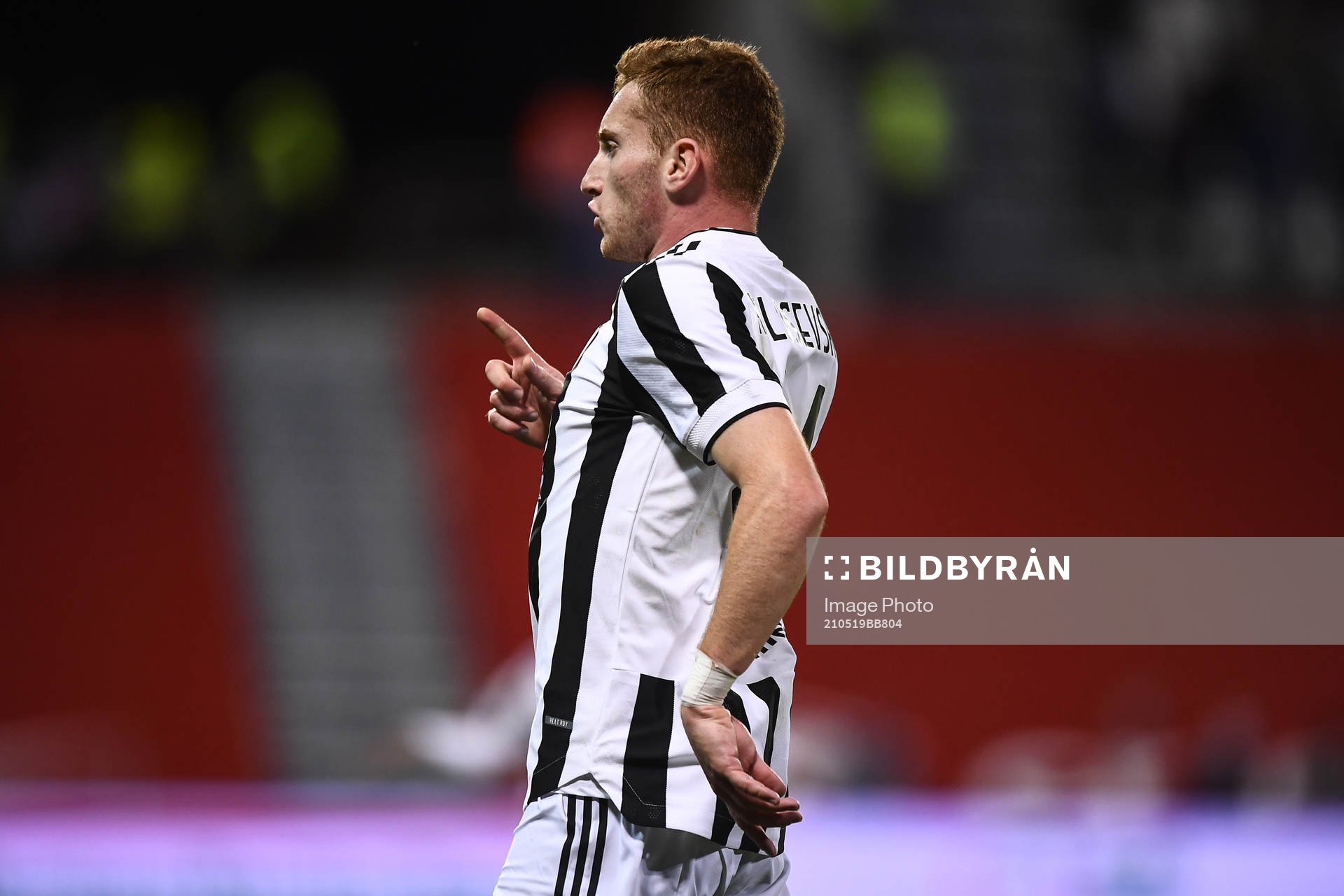 Dejan Kulusevski of Juventus celebrates scoring