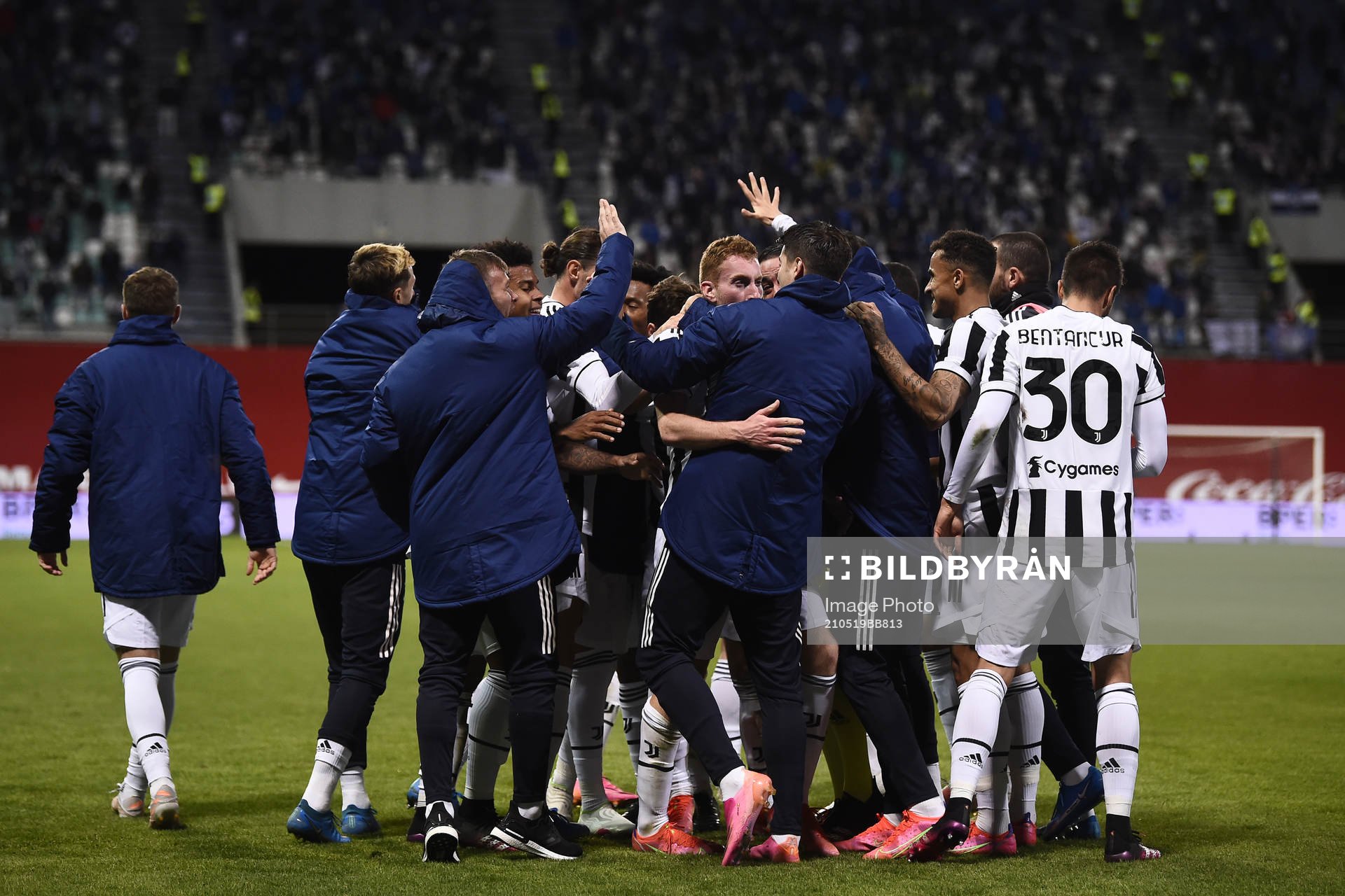 Dejan Kulusevski of Juventus celebrates scoring