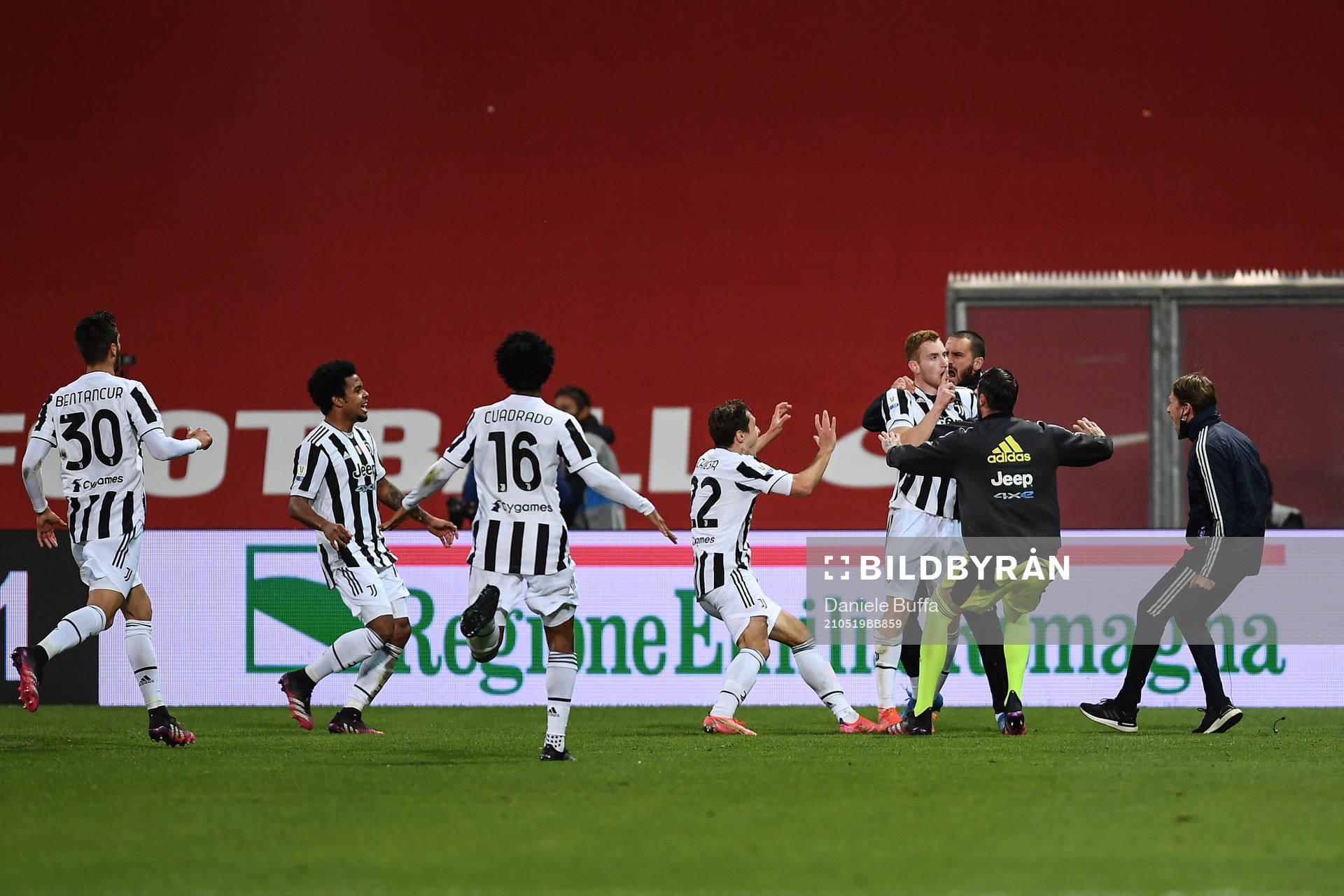 Dejan Kulusevski of Juventus celebrates scoring
