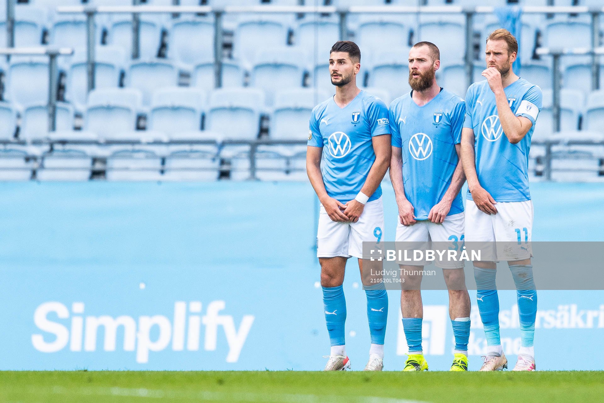 Malmö FFs Antonio Colak, Jo Inge Berget och Ola Toivonen i