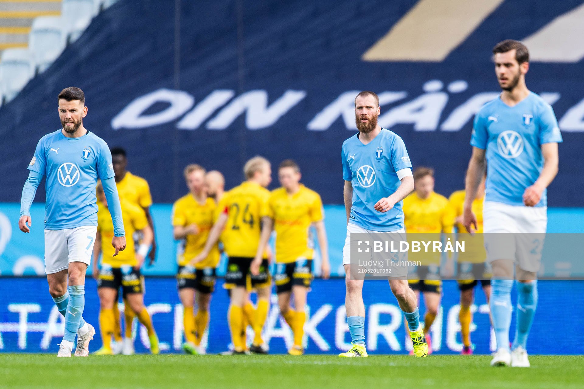Malmö FFs Erdal Rakip, Jo Inge Berget och Adi Nalic deppar