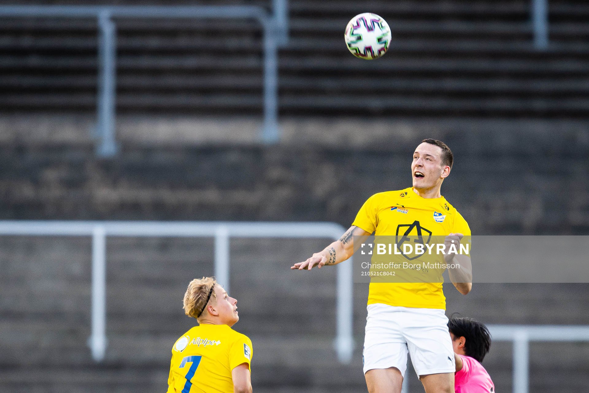 IFK Malmös Viktor Ekblom under fotbollsmatchen i Division 1 södra mellan IFK Malmö och Lunds BK den 21 maj 2021 i Malmö. 