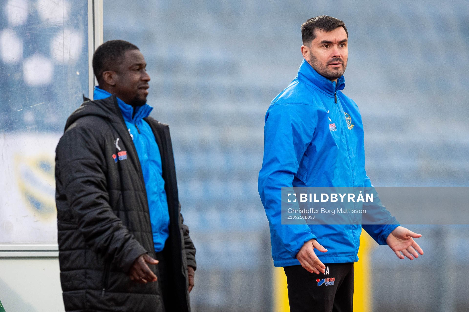 Lunds tränare Thierry Zahui och Igor Arsenijevic