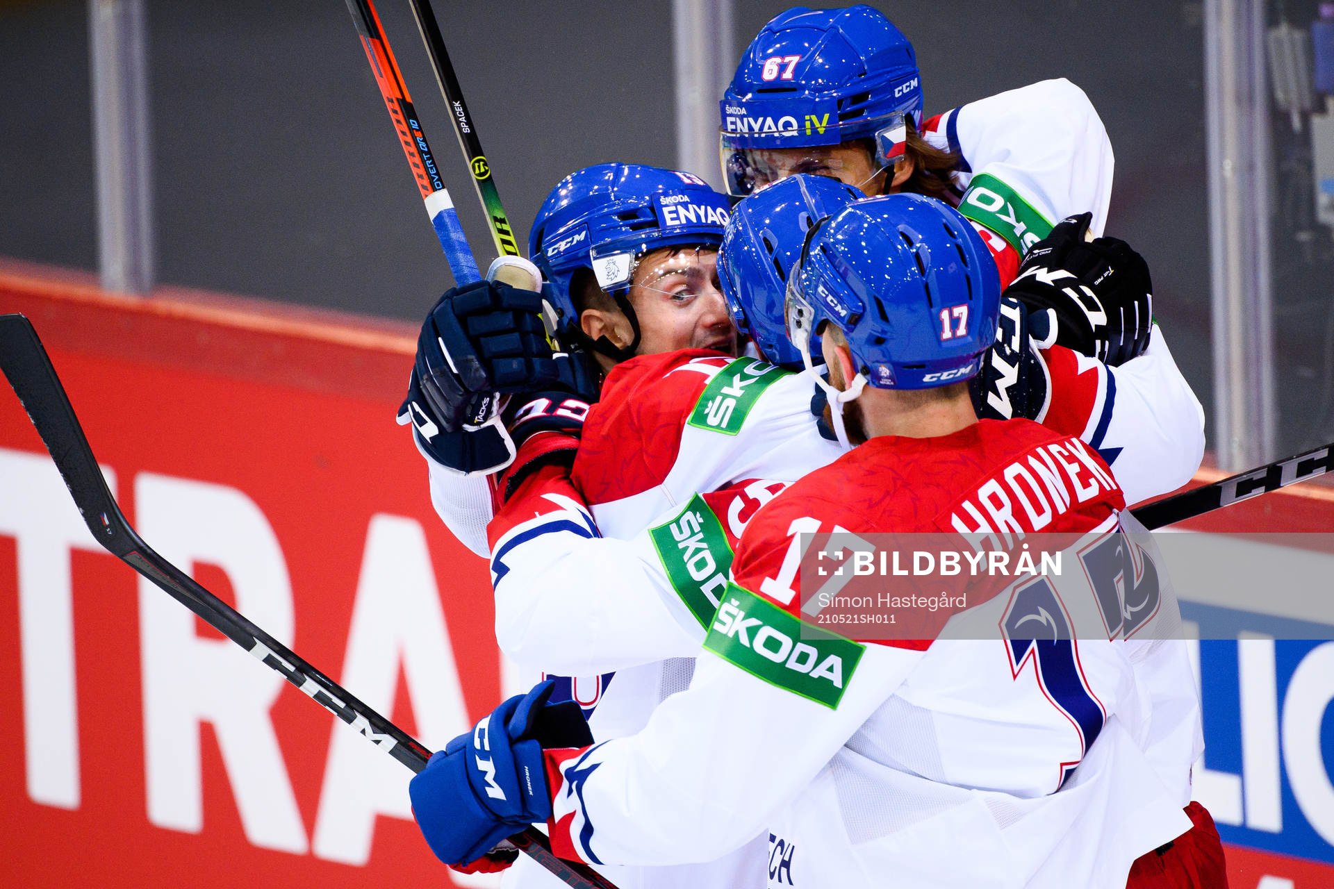 Jakub Flek of Czech Republic celebrates the 1-1 goal