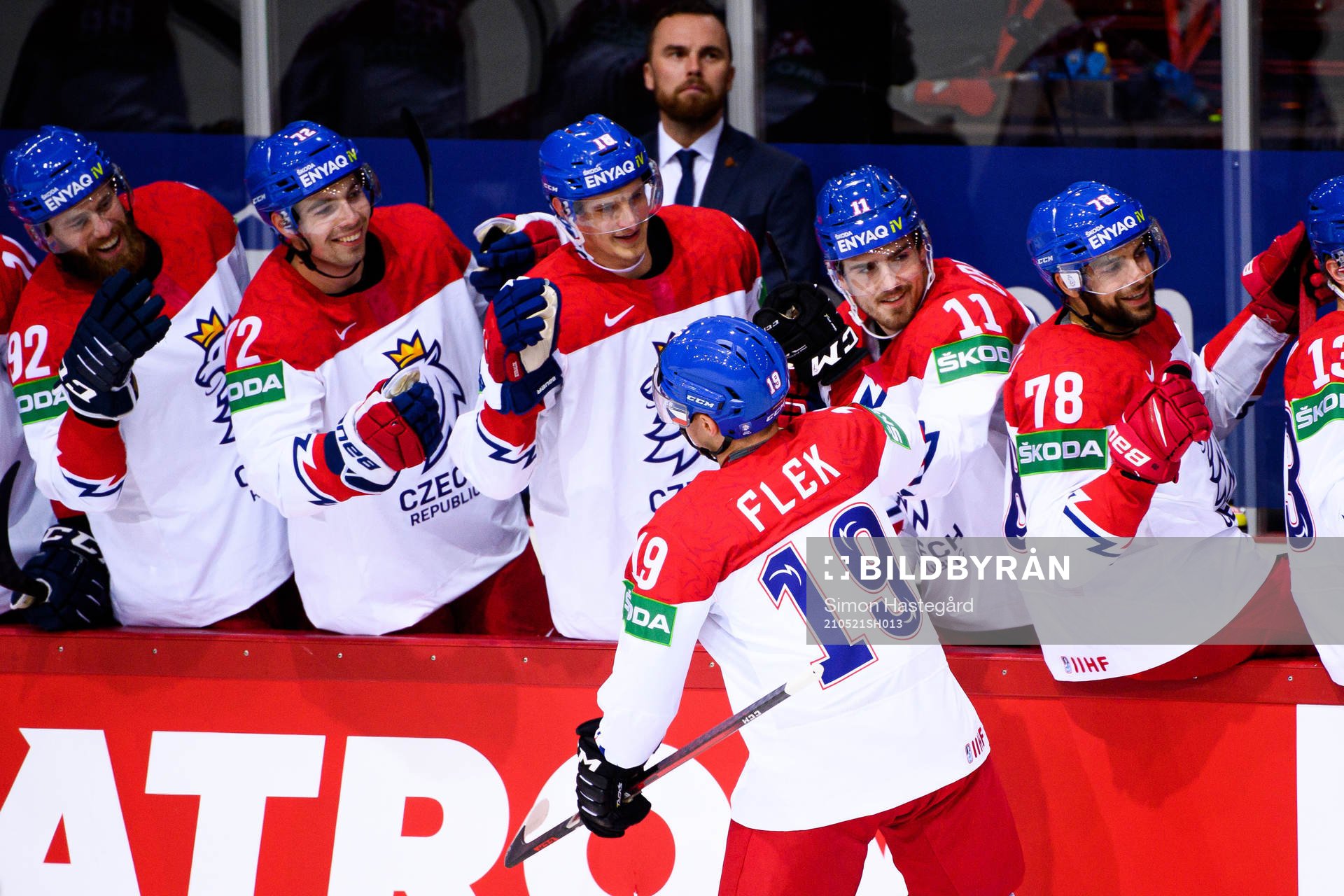 Jakub Flek of Czech Republic celebrates the 1-1 goal