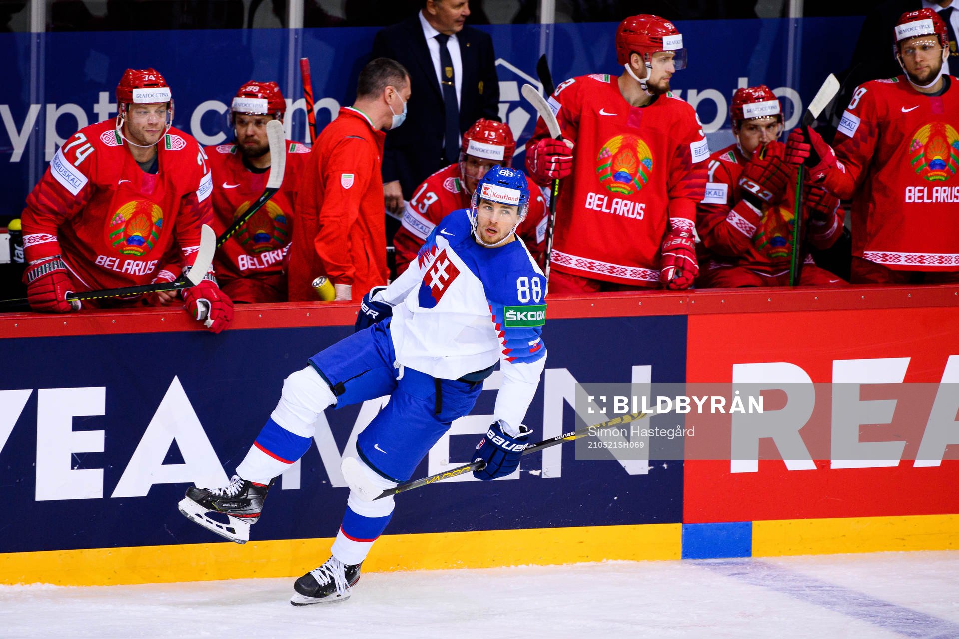 Kristian Pospisil of Slovakia celebrates the 0-1 goal