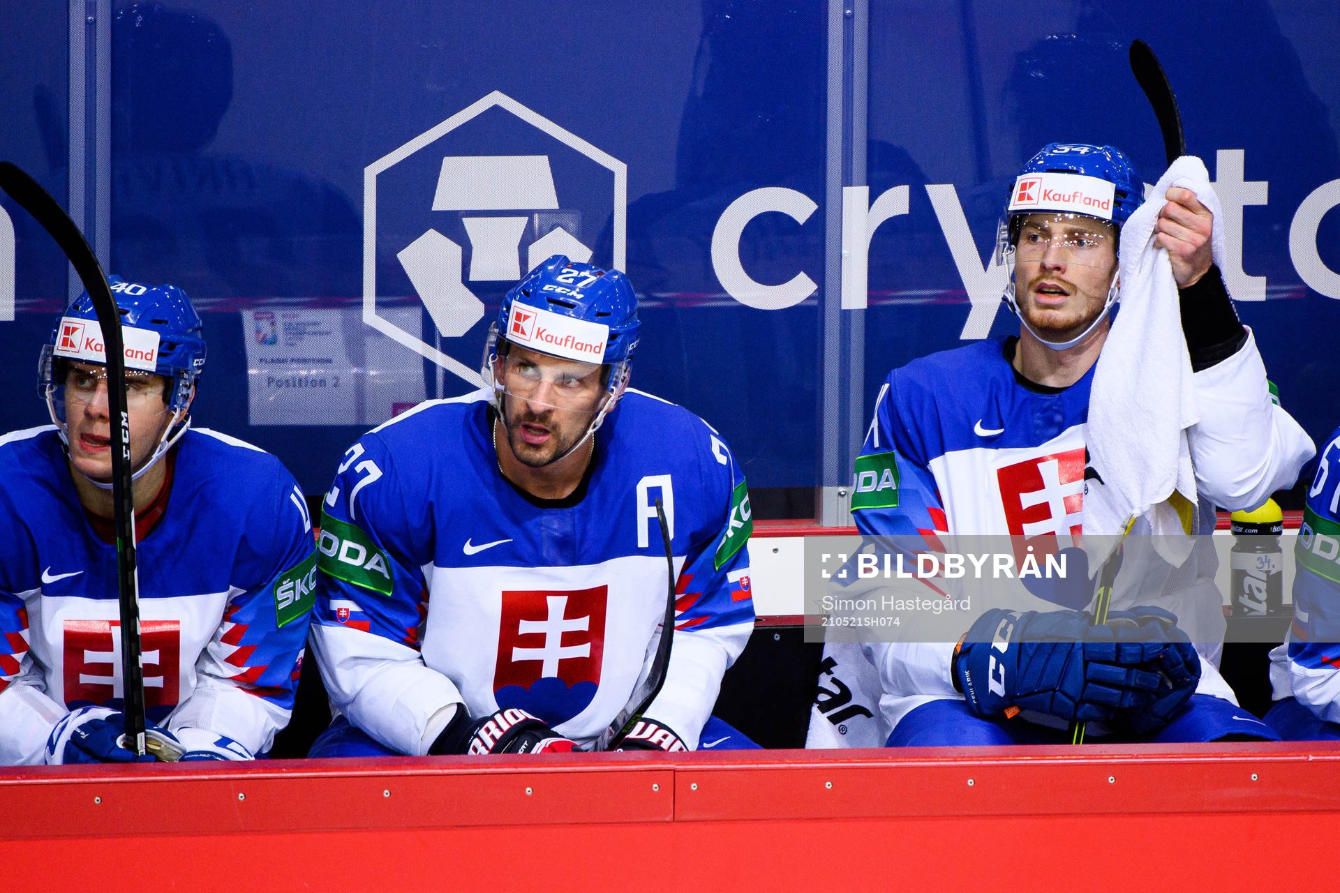 Marek Hrivik and Peter Cehlarik of Slovakia