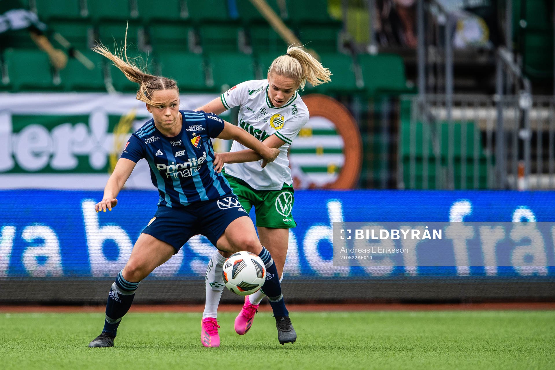 Djurgårdens Hanna Ekengren och Hammarbys Hanna Lundkvist