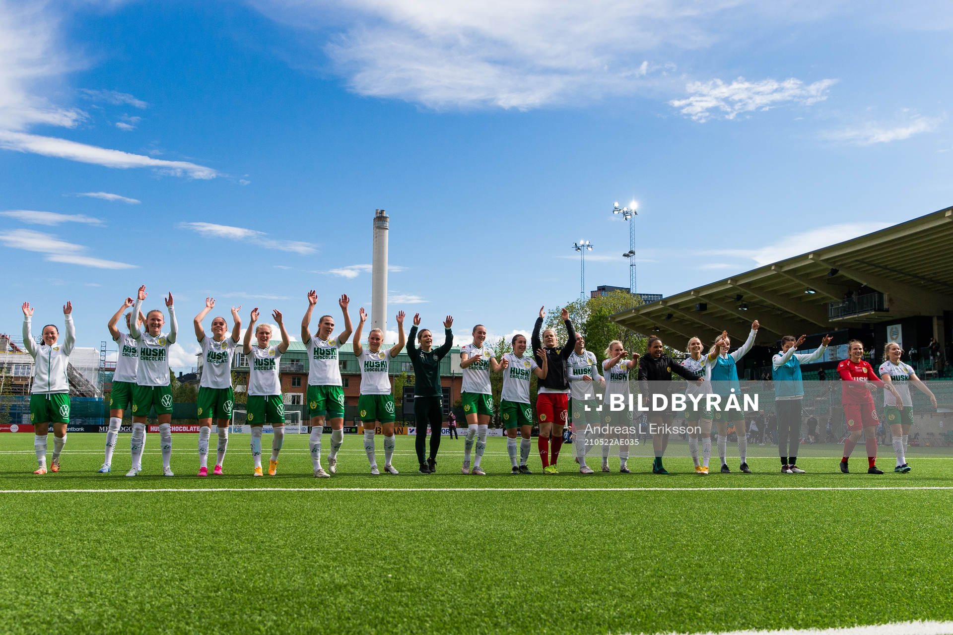 Hammarbys spelare jublar