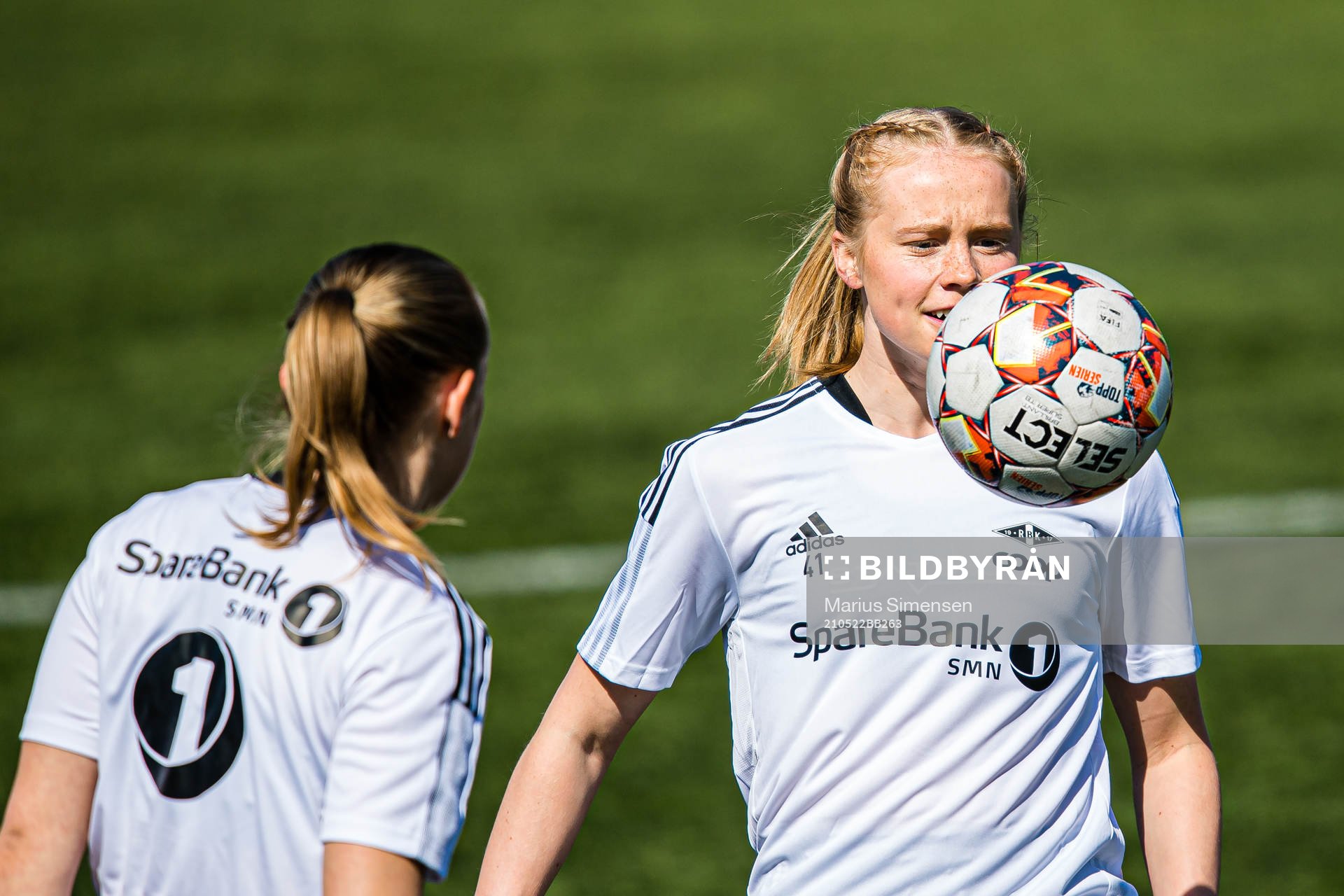Julie Blakstad of Rosenborg warms up