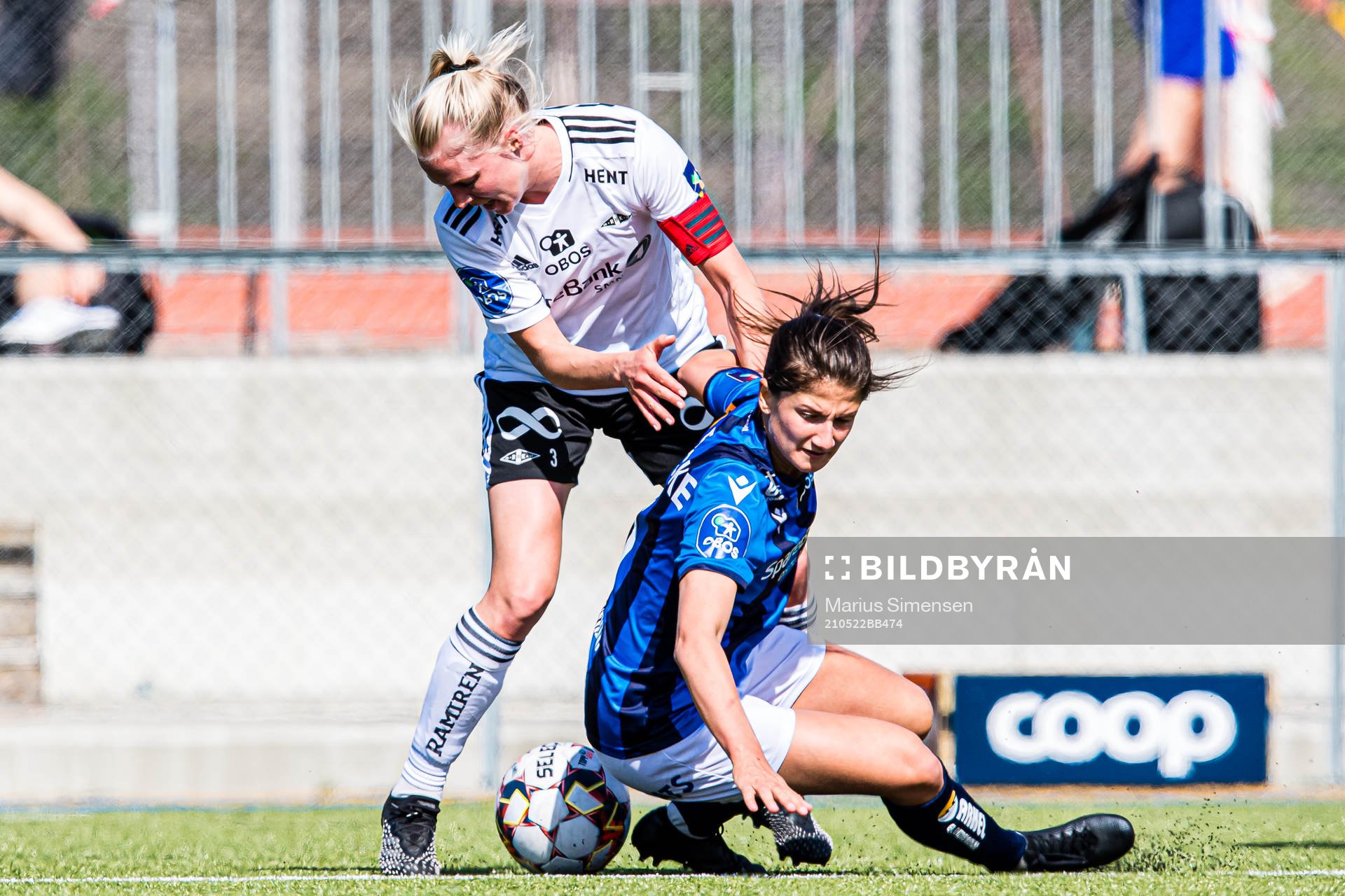 Mali Lilleås Næss of Rosenborg and Silje Bjørneboe of