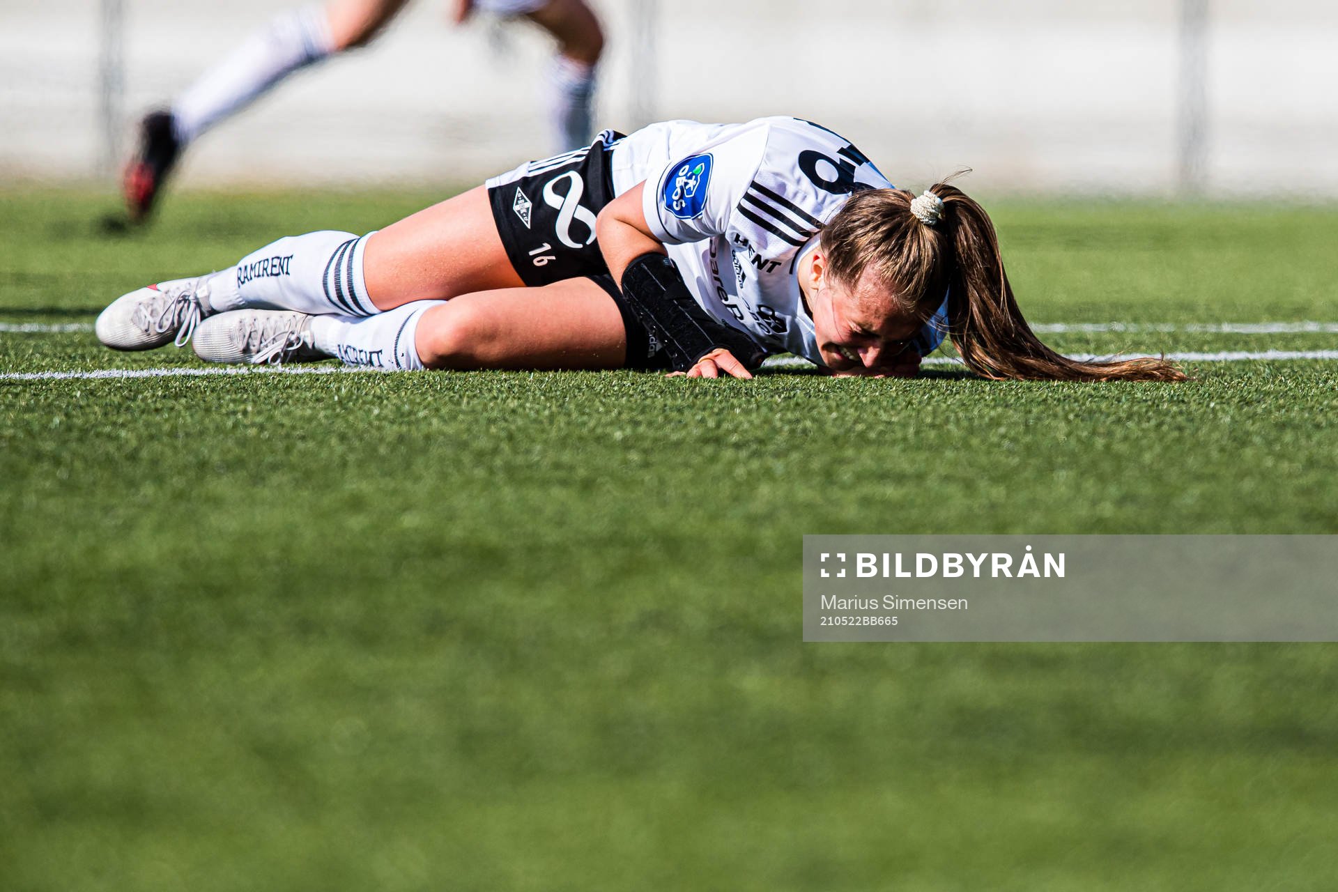 Matilde Alsaker Rogde of Rosenborg in pain