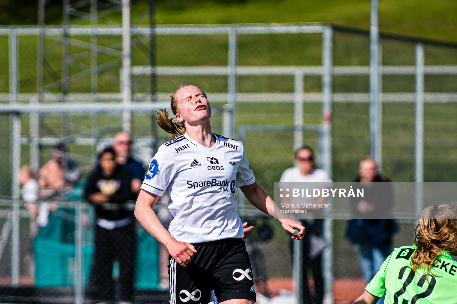 Julie Blakstad of Rosenborg reacts