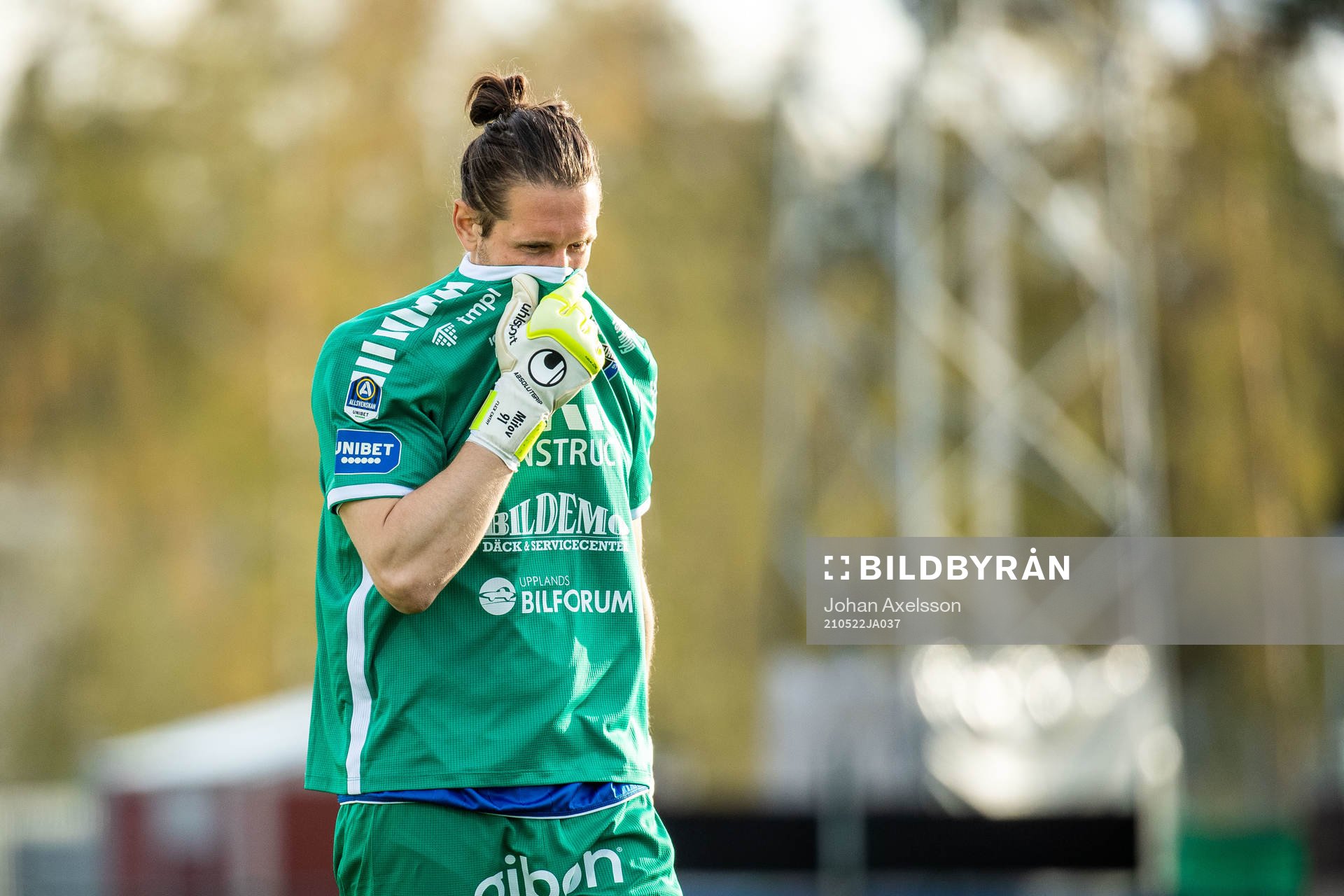 Sirius målvakt David Mitov Nilsson deppar