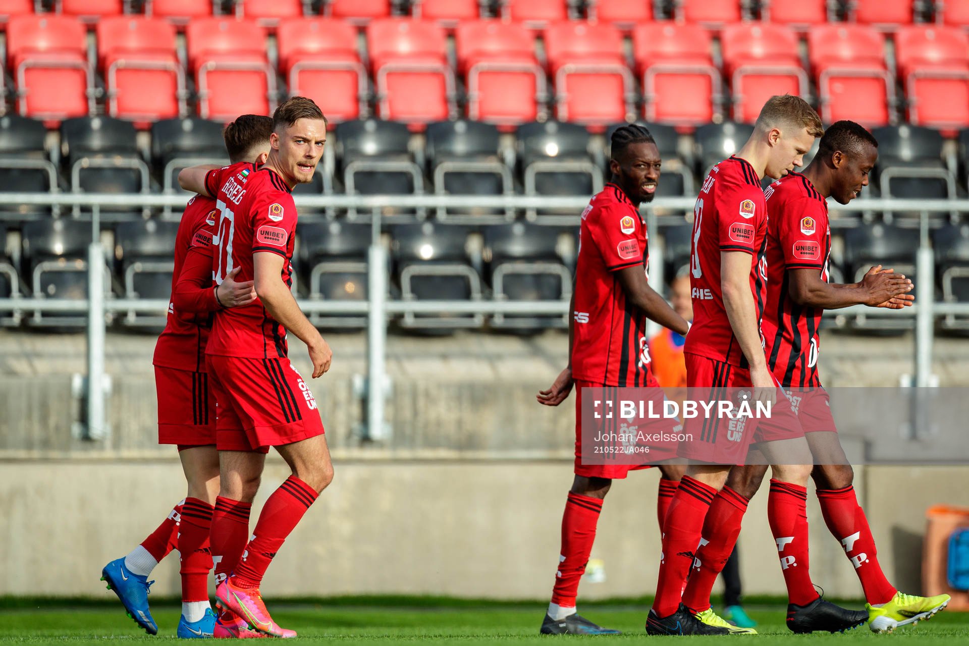 Östersunds Felix Hörberg jublar