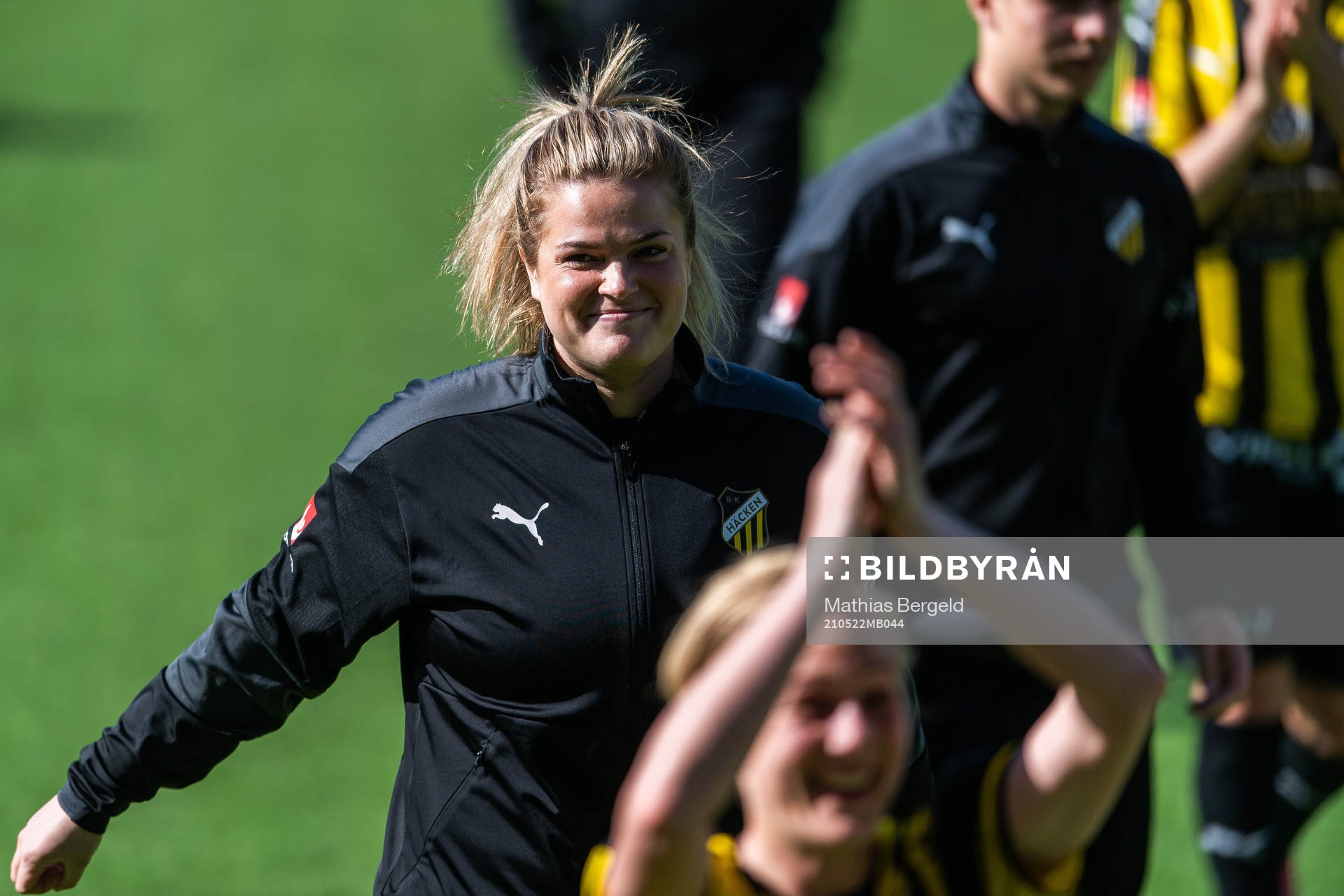 Häckens assisterande tränare Erika Faith efter fotbollsmatchen i Damallsvenskan mellan Häcken och Eskilstuna United den 22 maj 2021 i Göteborg. 