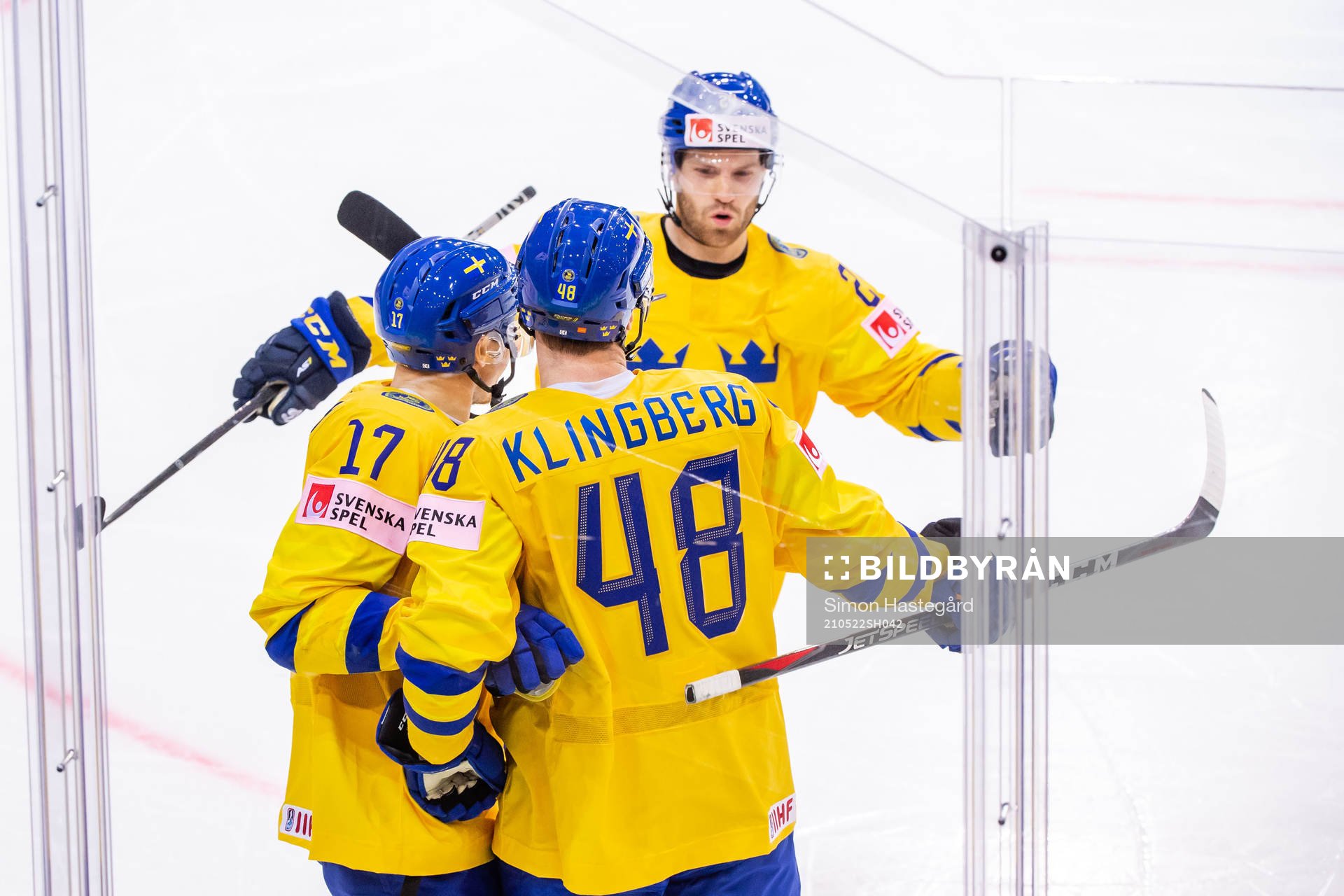Pär Lindholm, Oscar Lindberg and Carl Klingberg of Sweden