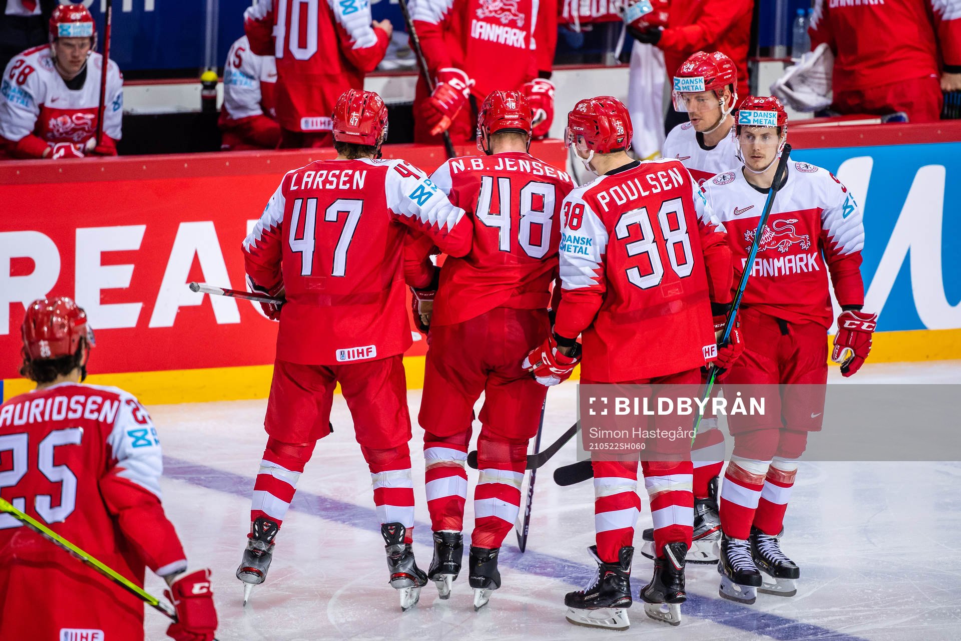 Nicholas Jensen of Denmark with an injury