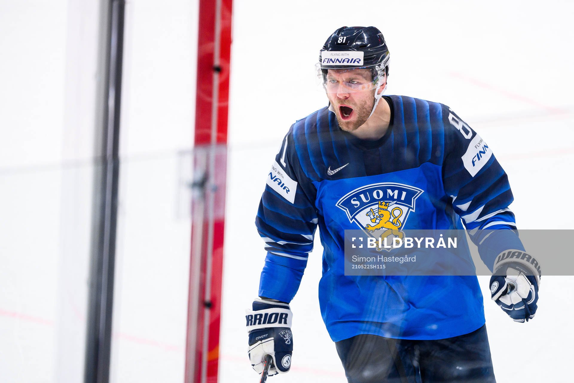 Iiro Pakarinen of Finland celebrates the 2-0 goal
