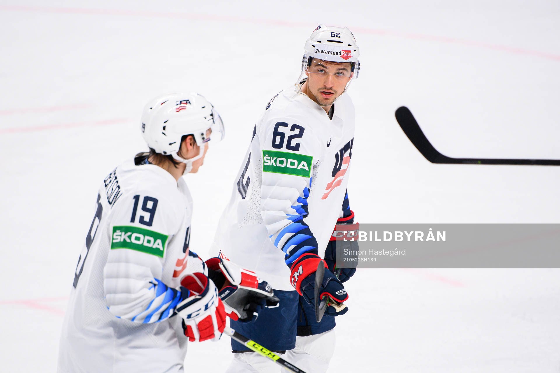 Jason Robertson and Kevin Labanc of USA