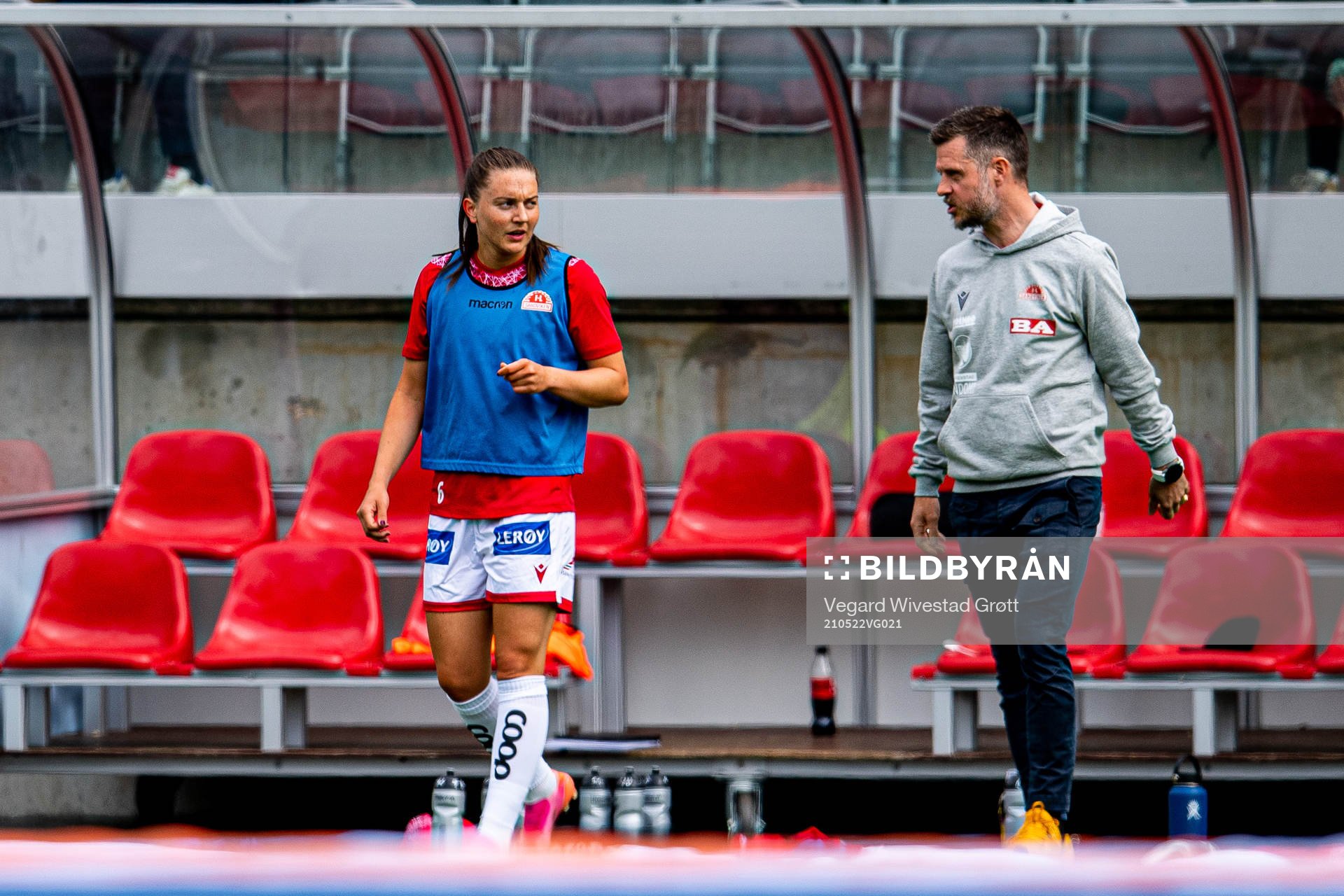 Vilde Bøe Risa and Alexander Straus, head coach of