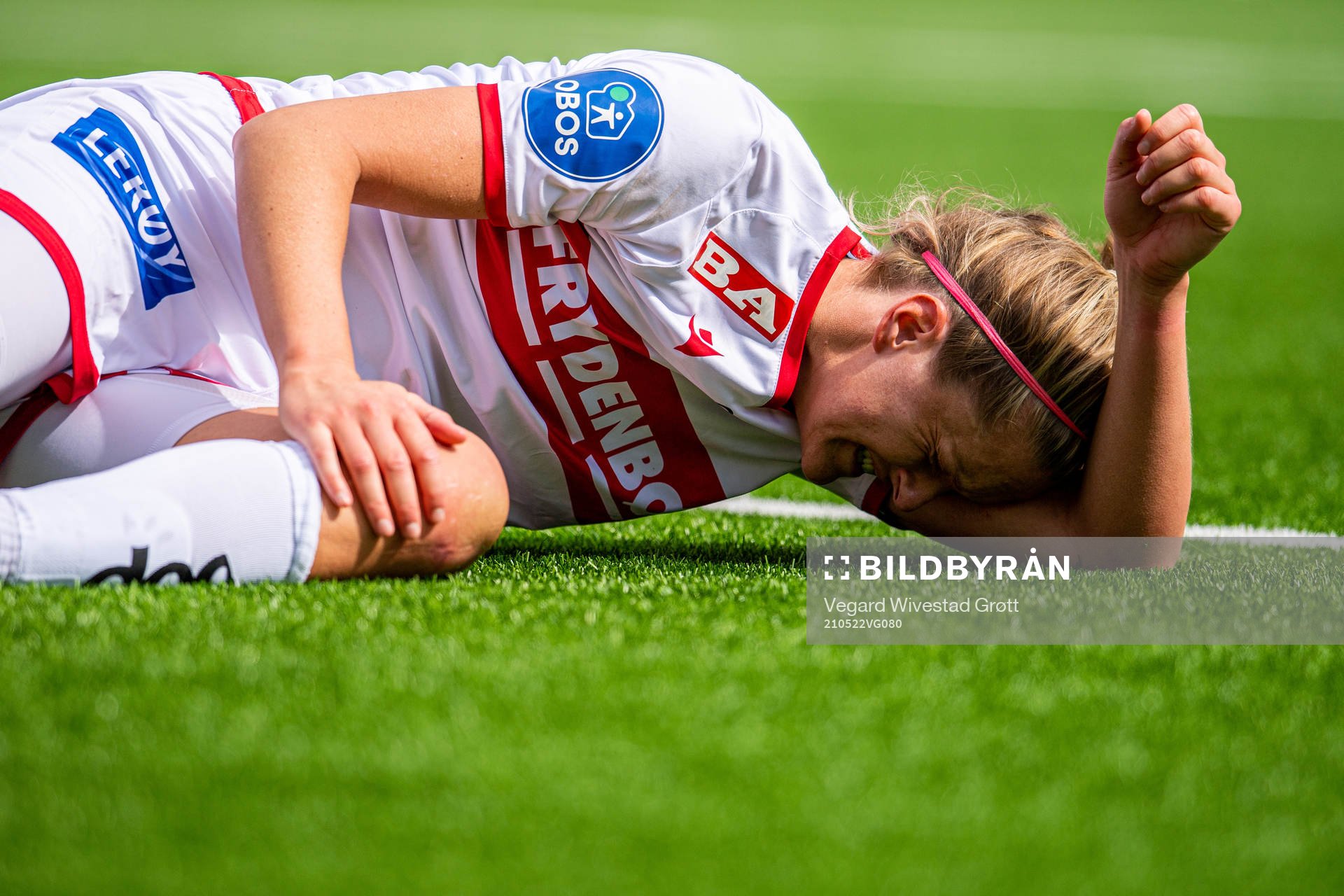 Maria Dybwad Brochmann of Sandviken in pain
