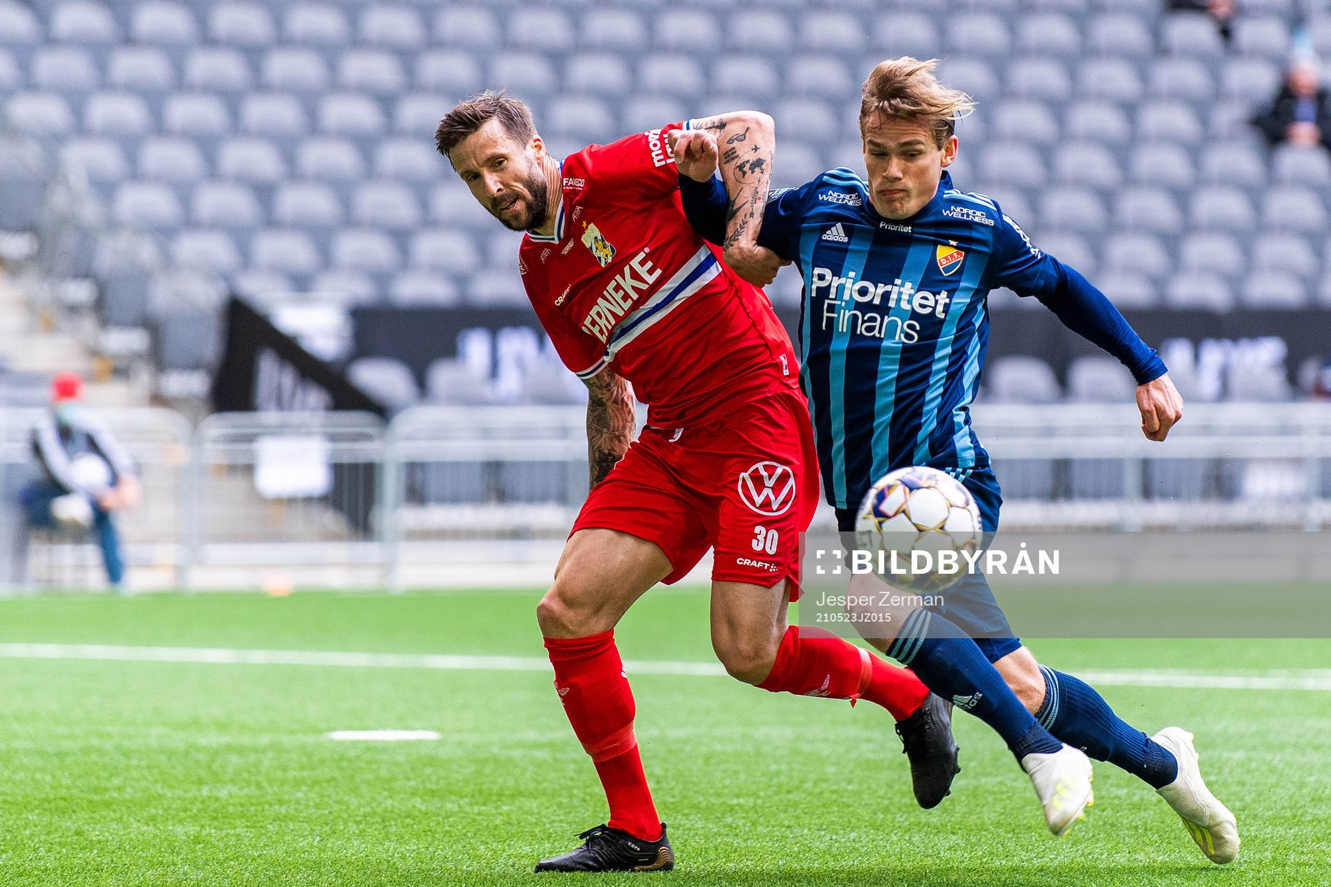 IFK Göteborgs Mattias Bjärsmyr och Djurgårdens Hampus