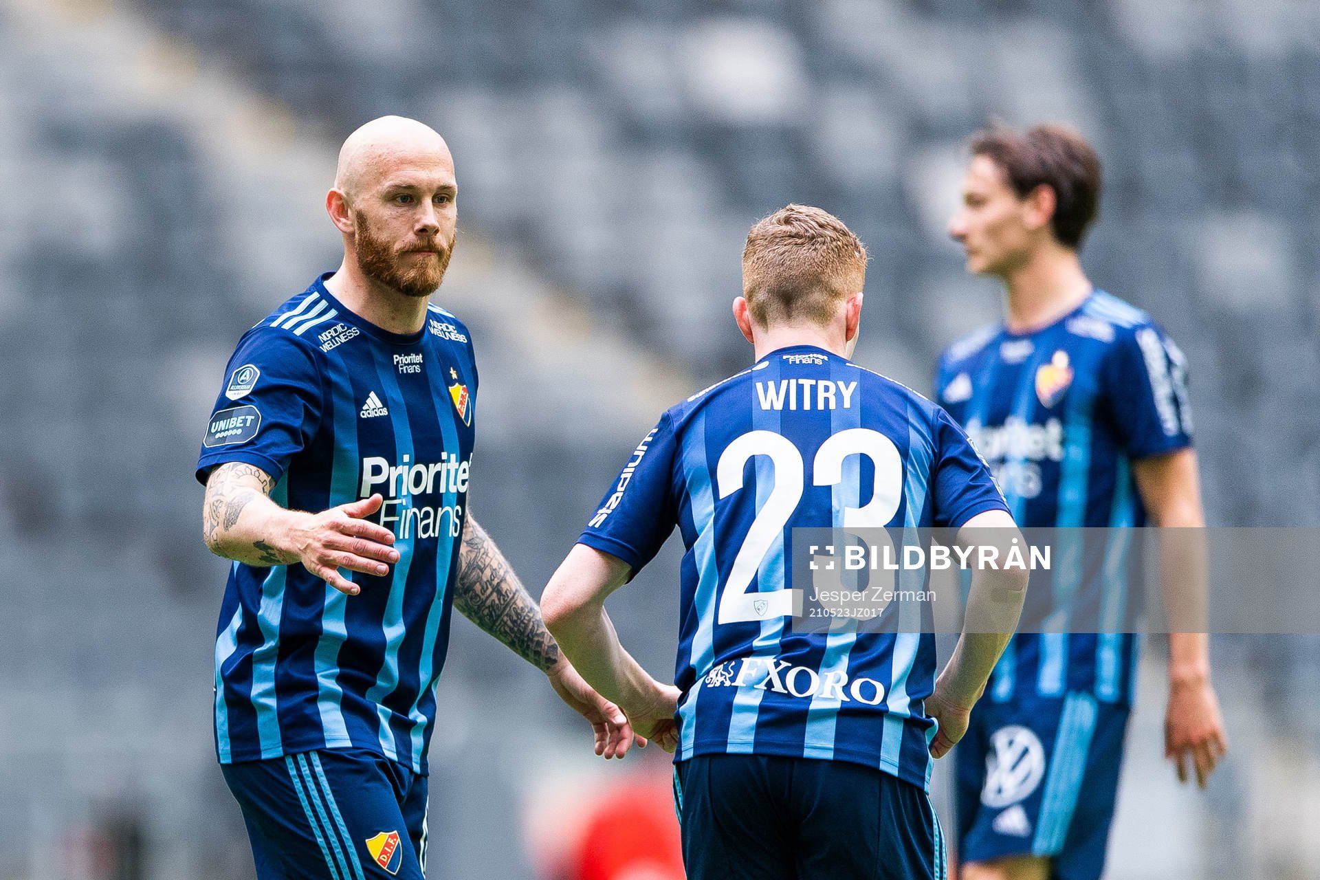 Djurgårdens Magnus Eriksson och Aslak Witry