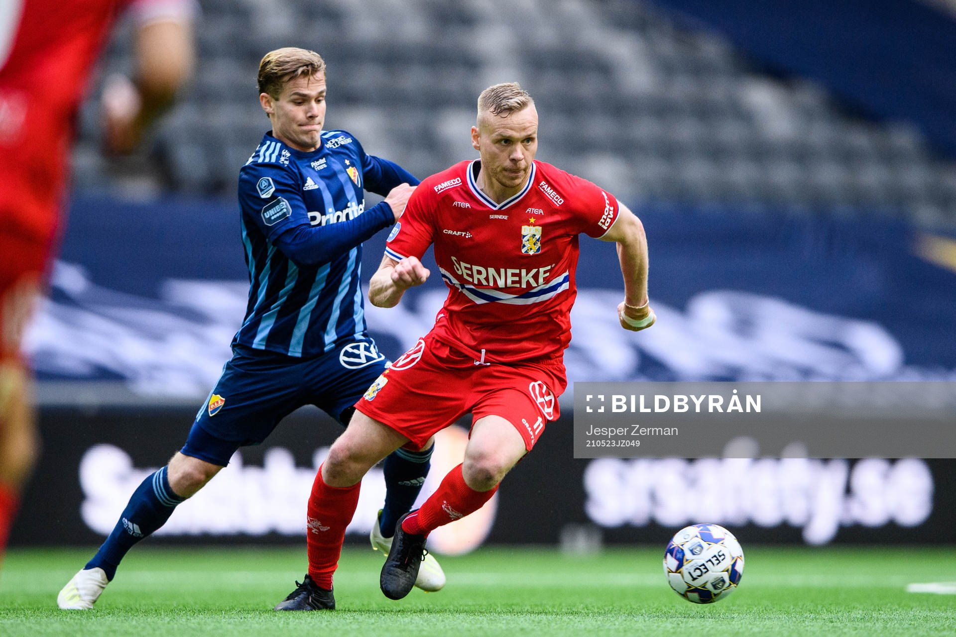 Djurgårdens Hampus Finndell och IFK Göteborgs Kolbeinn