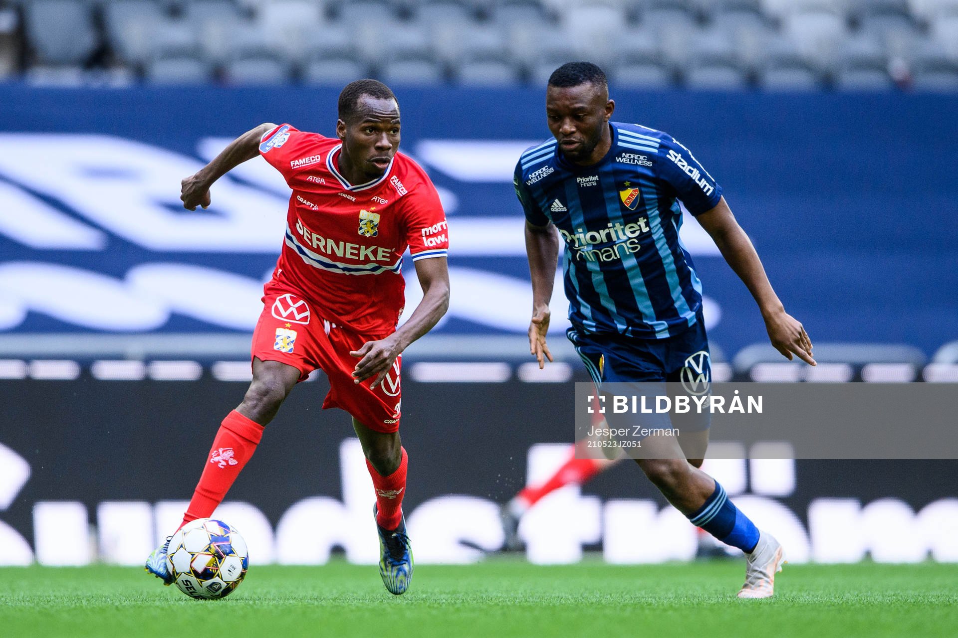 IFK Göteborgs Alhassan Yusuf och Djurgårdens Emmanuel