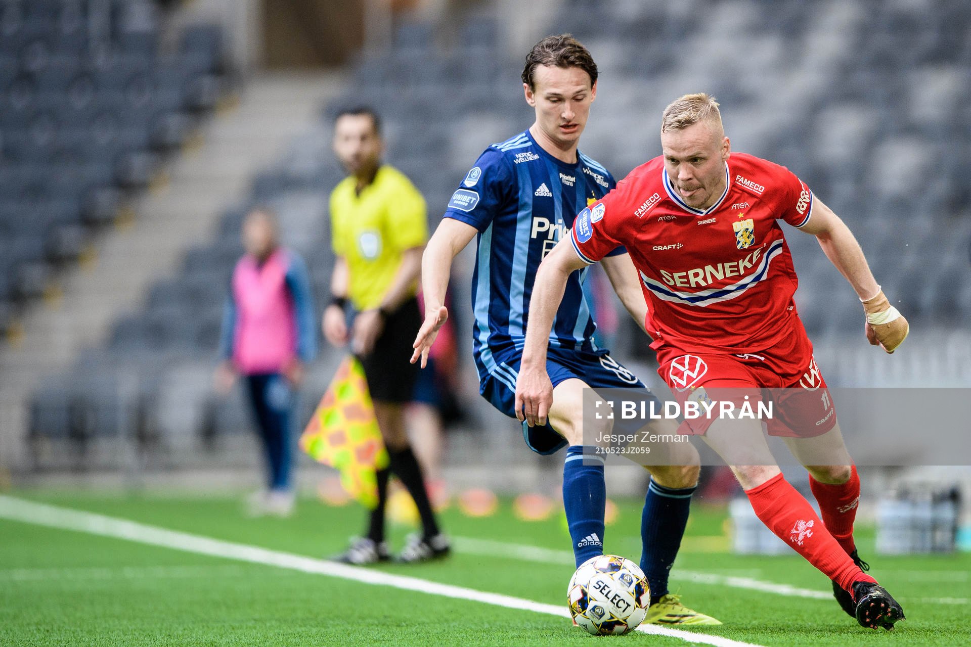 Djurgårdens Hjalmar Ekdal och IFK Göteborgs Kolbeinn