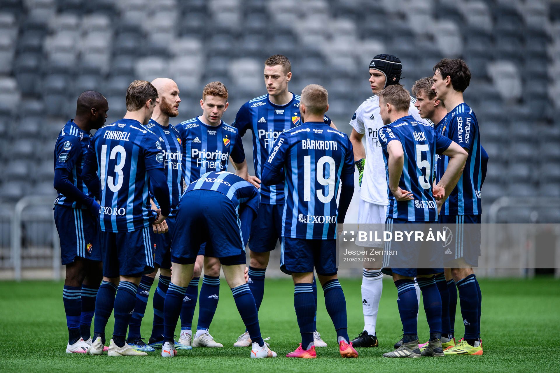 Djurgårdens spelare samlas