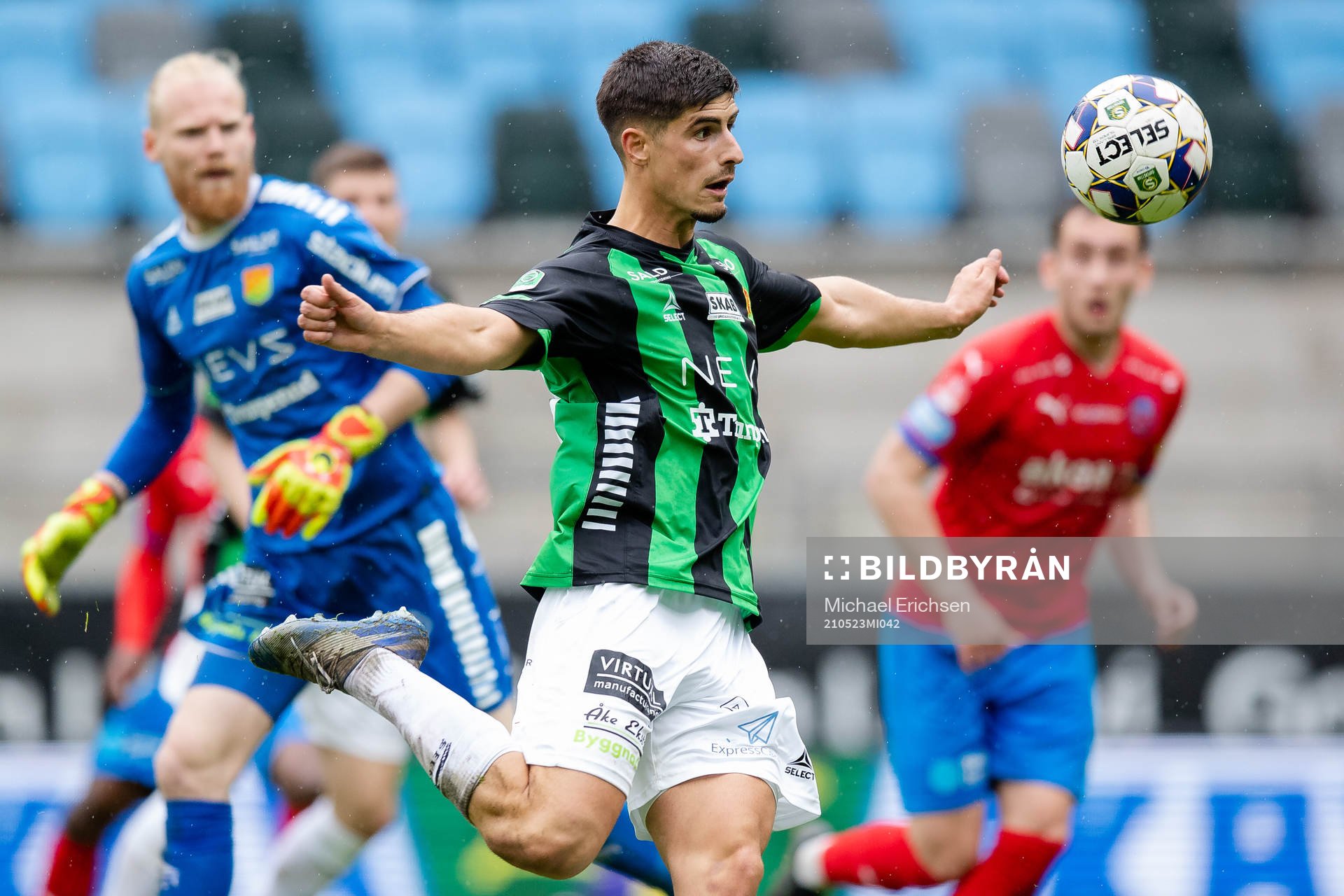 GAIS Emin Grozdanic under fotbollsmatchen i Superettan mellan GAIS och Helsingborg den 23 maj 2021 i Göteborg. 