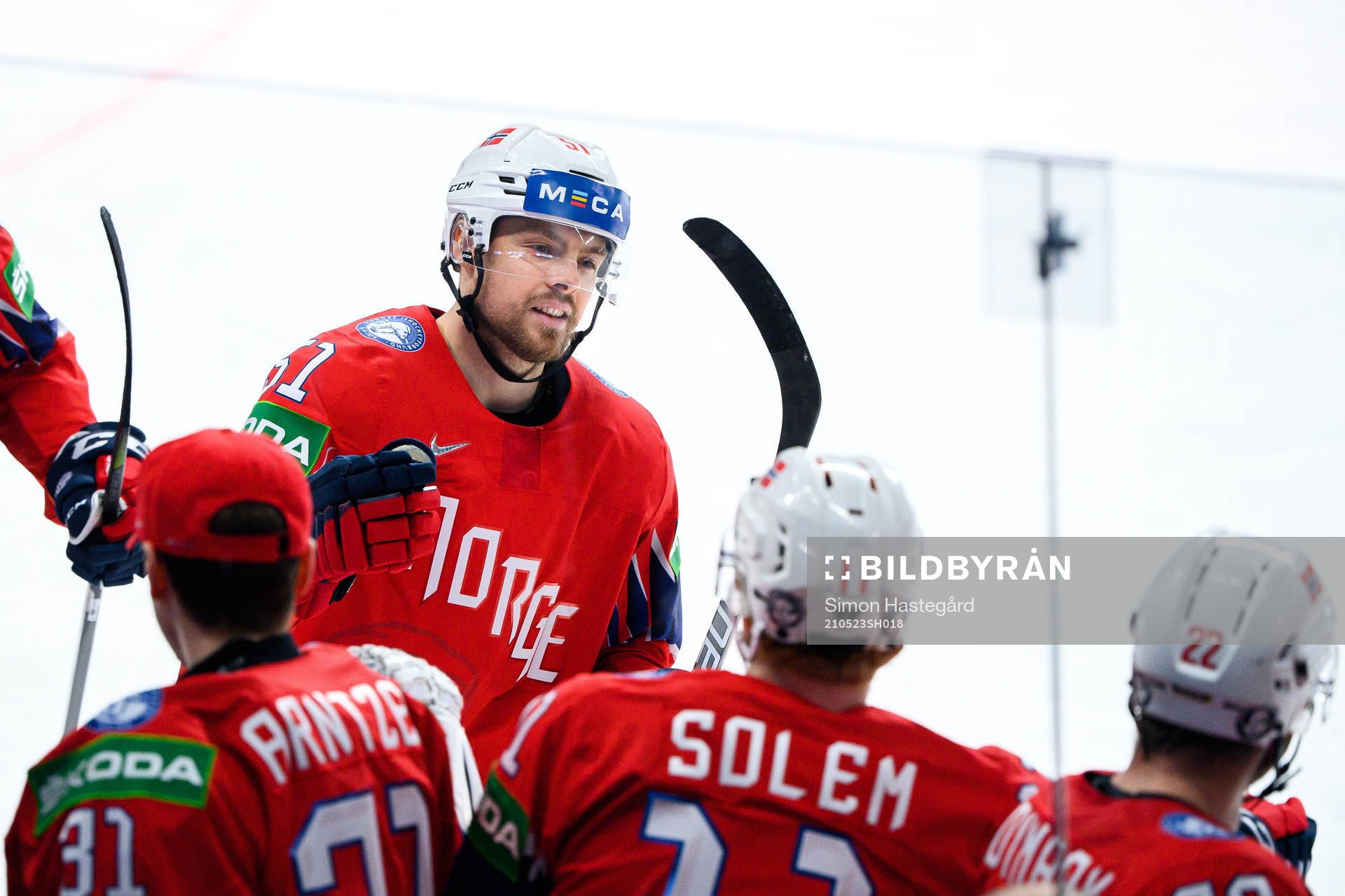 Mats Rosseli Olsen of Norway celebrates the 2-0 goal