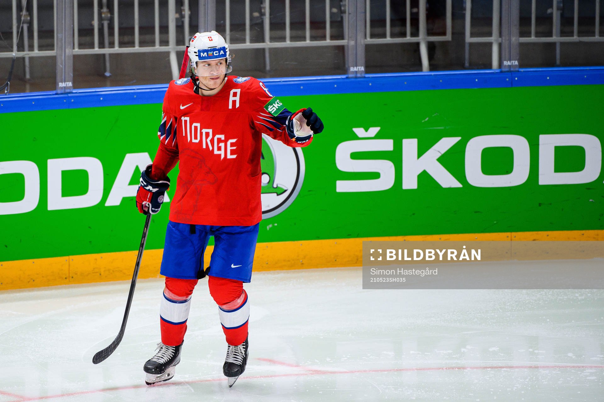 Mathias Trettenes of Norway celebrates 4-0, his third goal