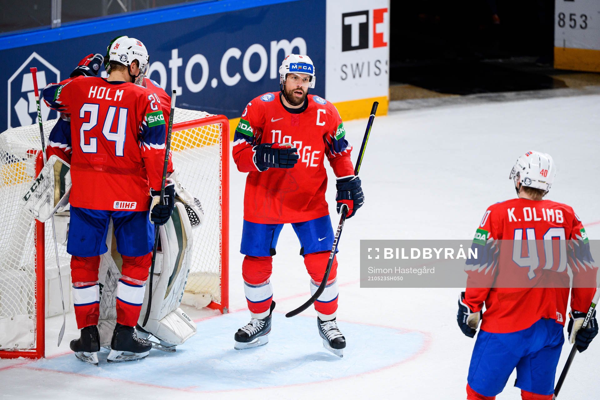 Jonas Holøs of Norway celebrates