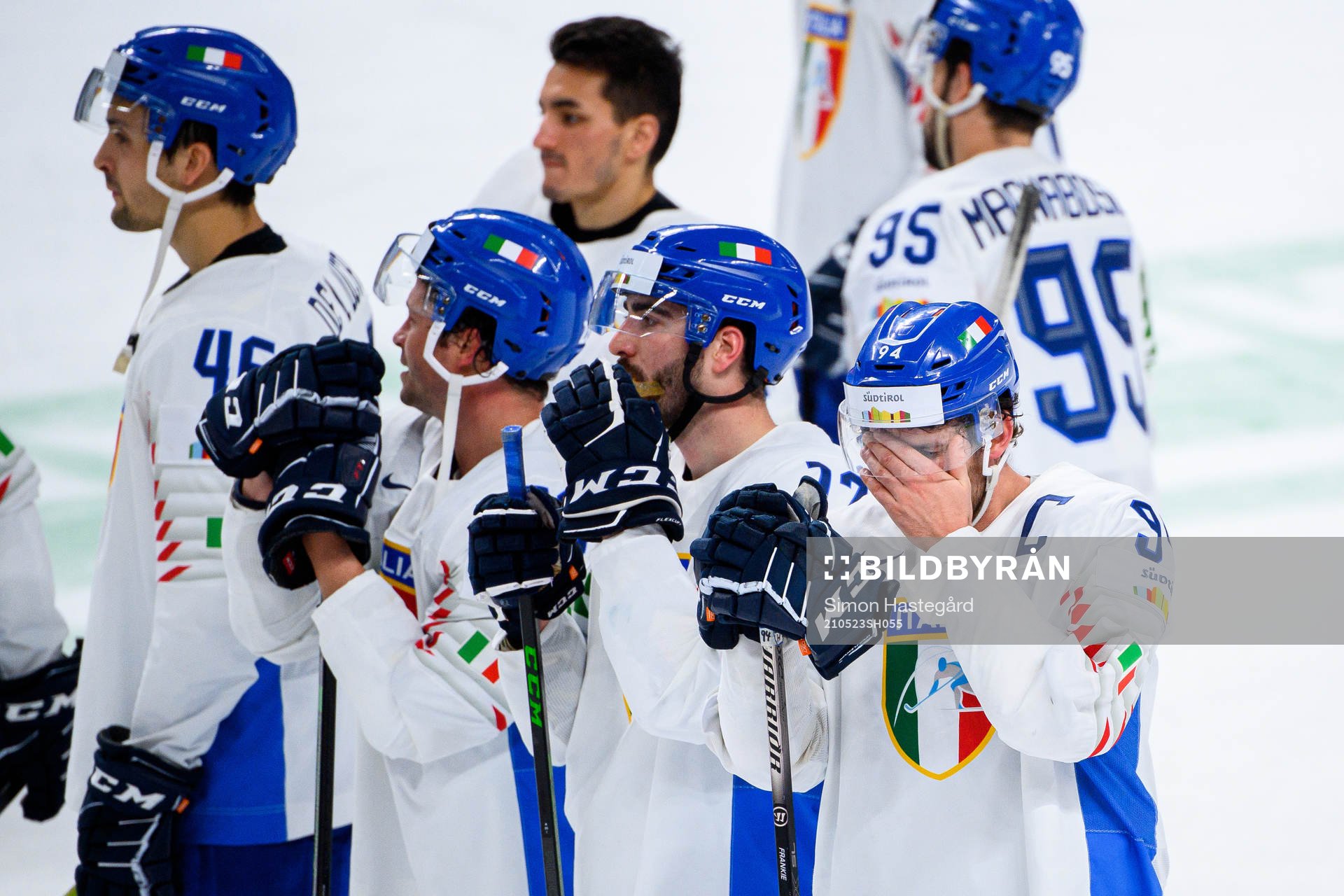 Daniel Frank of Italy looks dejected
