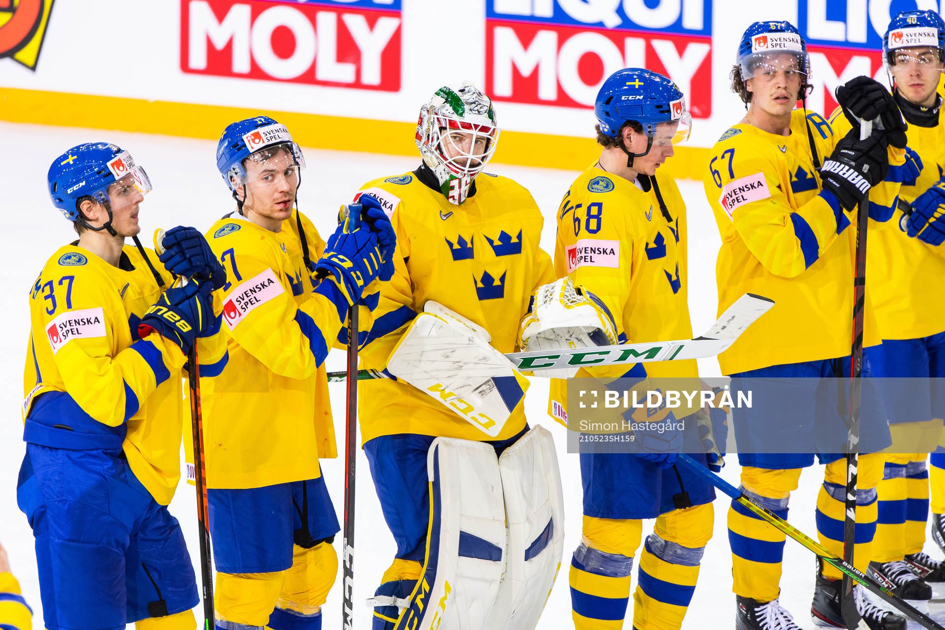 Isac Lundström, Pär Lindholm, goalkeeper Adam Reideborn