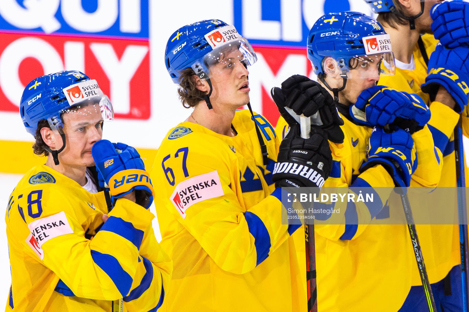 Victor Olofsson, Rickard Rakell and Andreas Wingerli of