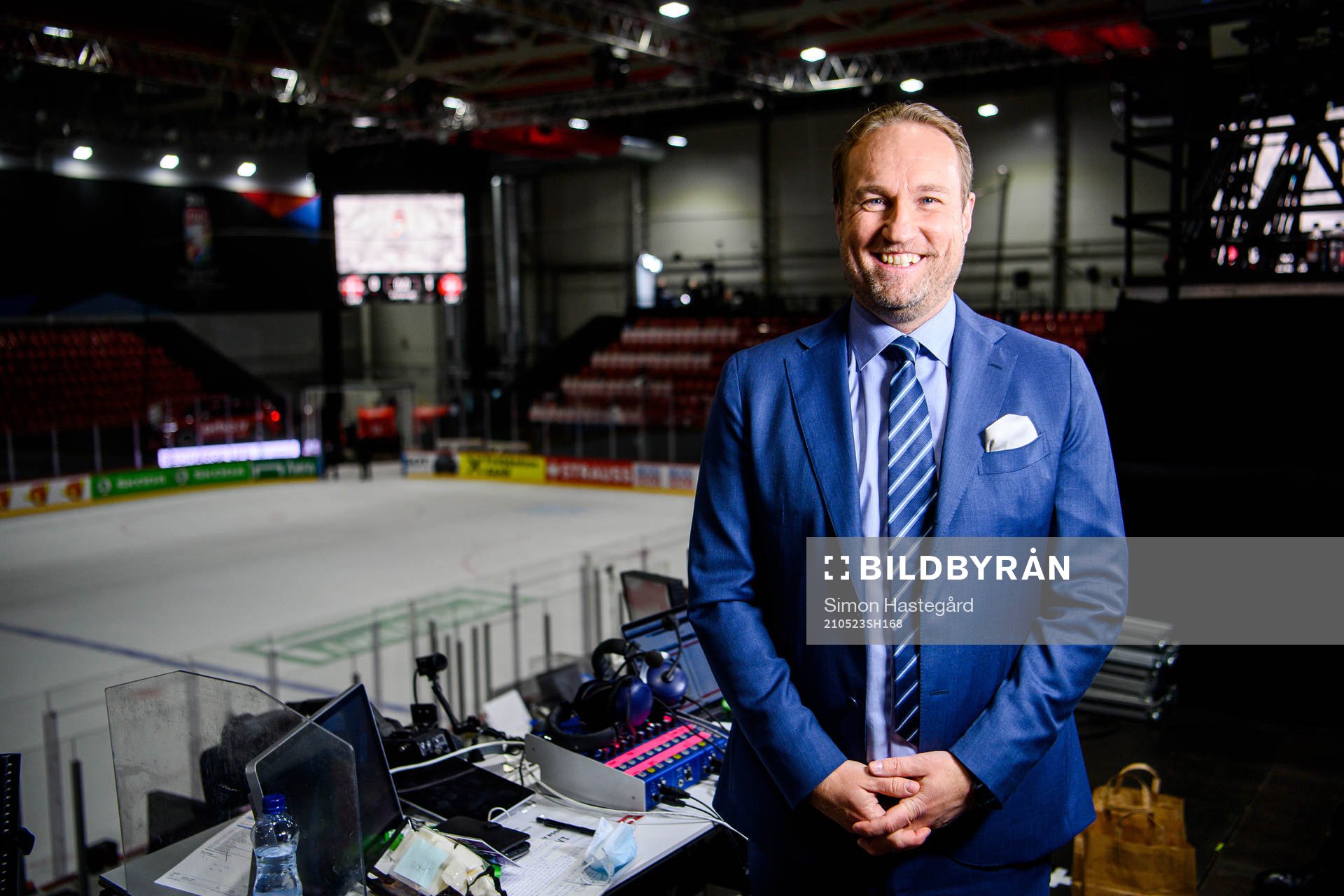 Chris Härenstam of Swedish broadcaster SVT poses for a