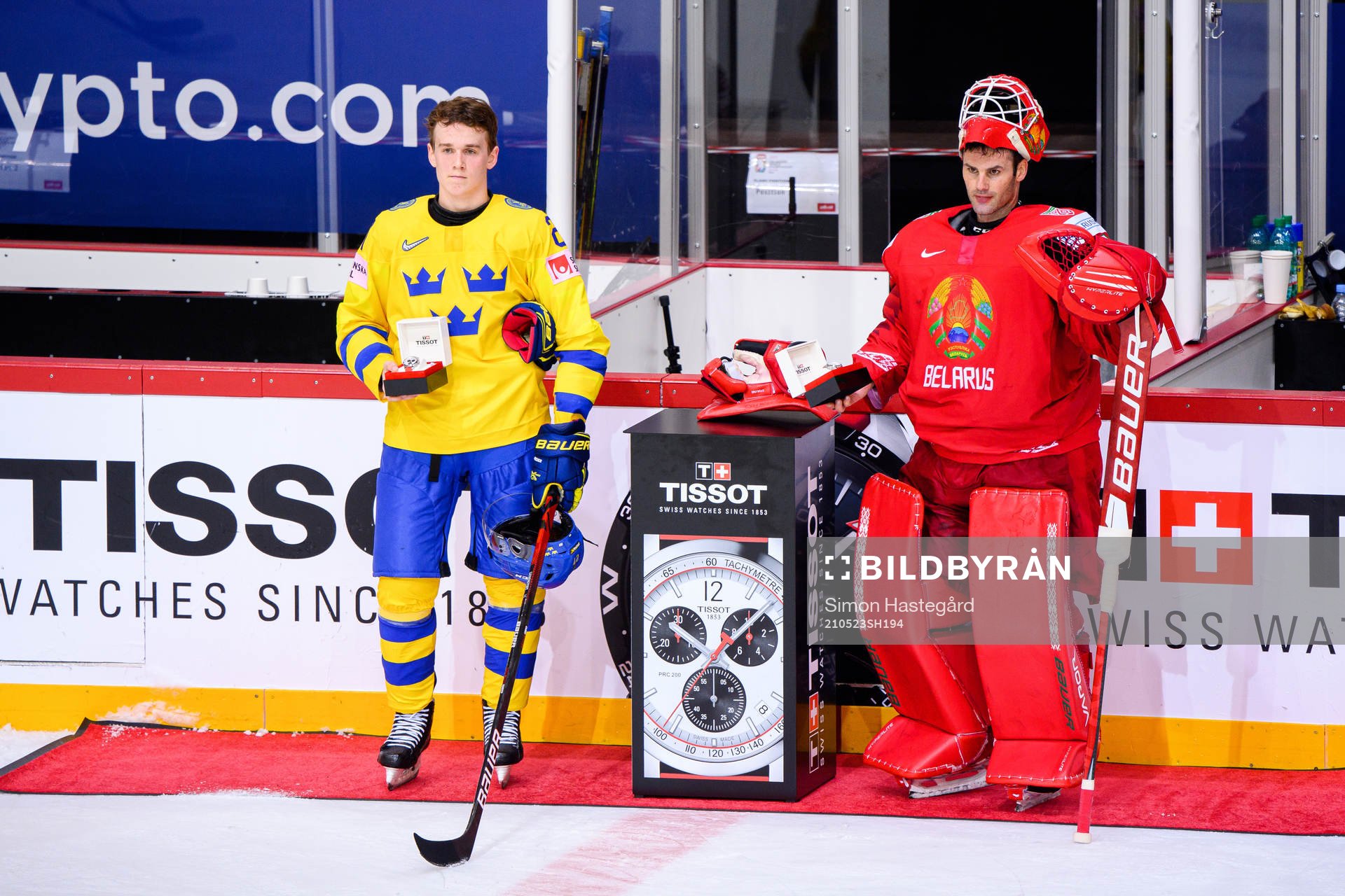 Nils Lundkvist of Sweden and goalkeeper Danny Taylor of
