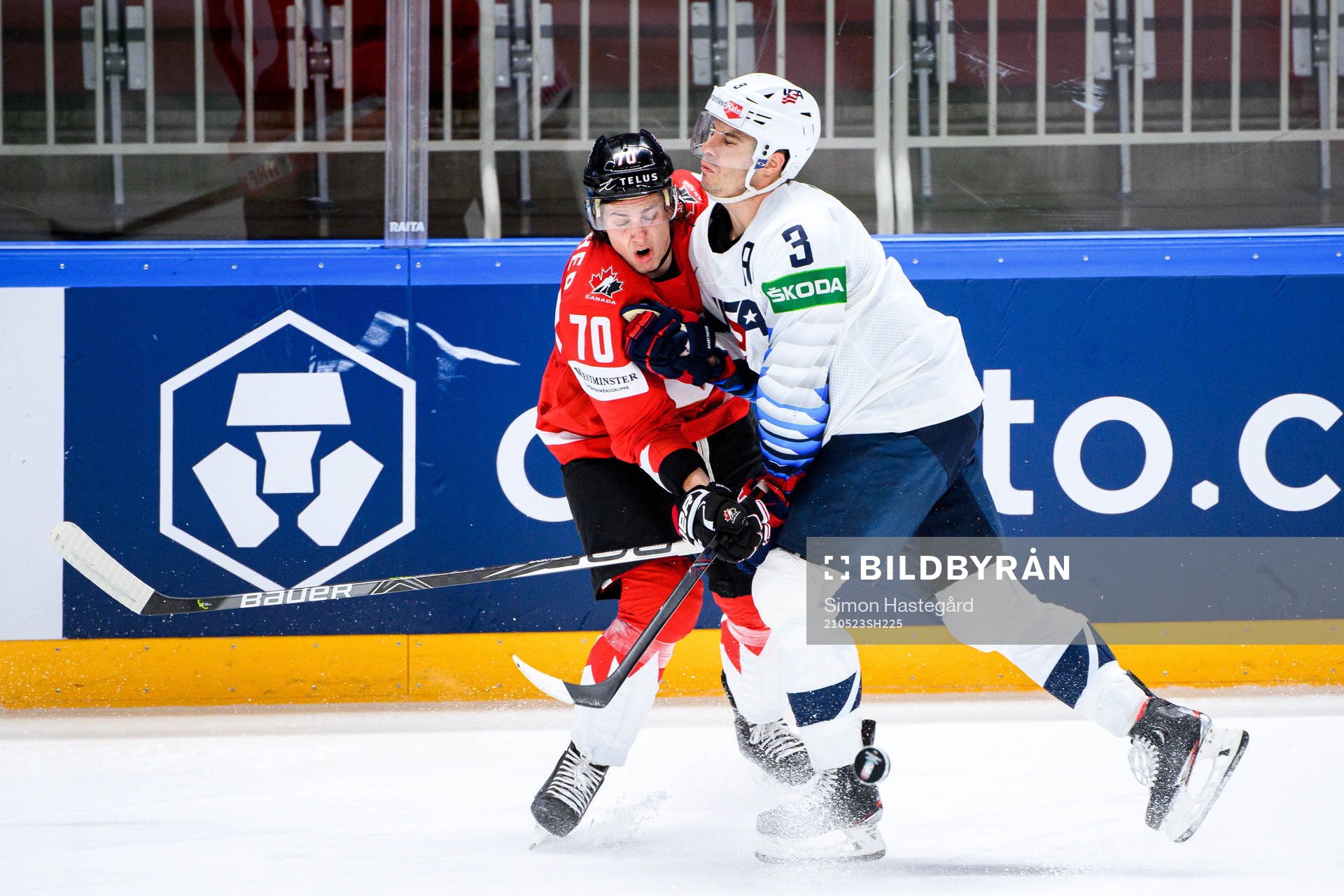 Troy Stecher of Canada and Matt Roy of USA