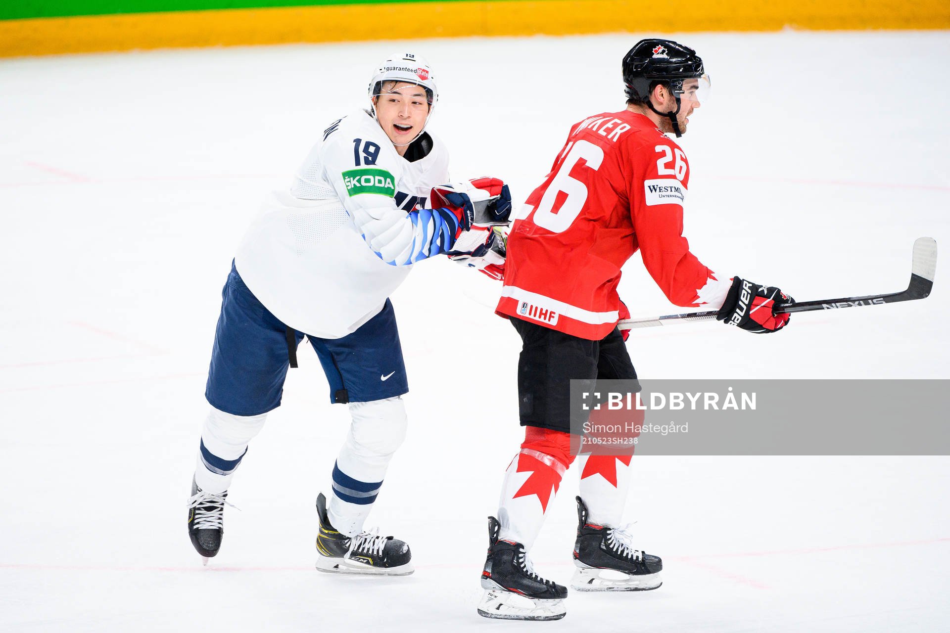 Jason Robertson of USA and Sean Walker of Canada
