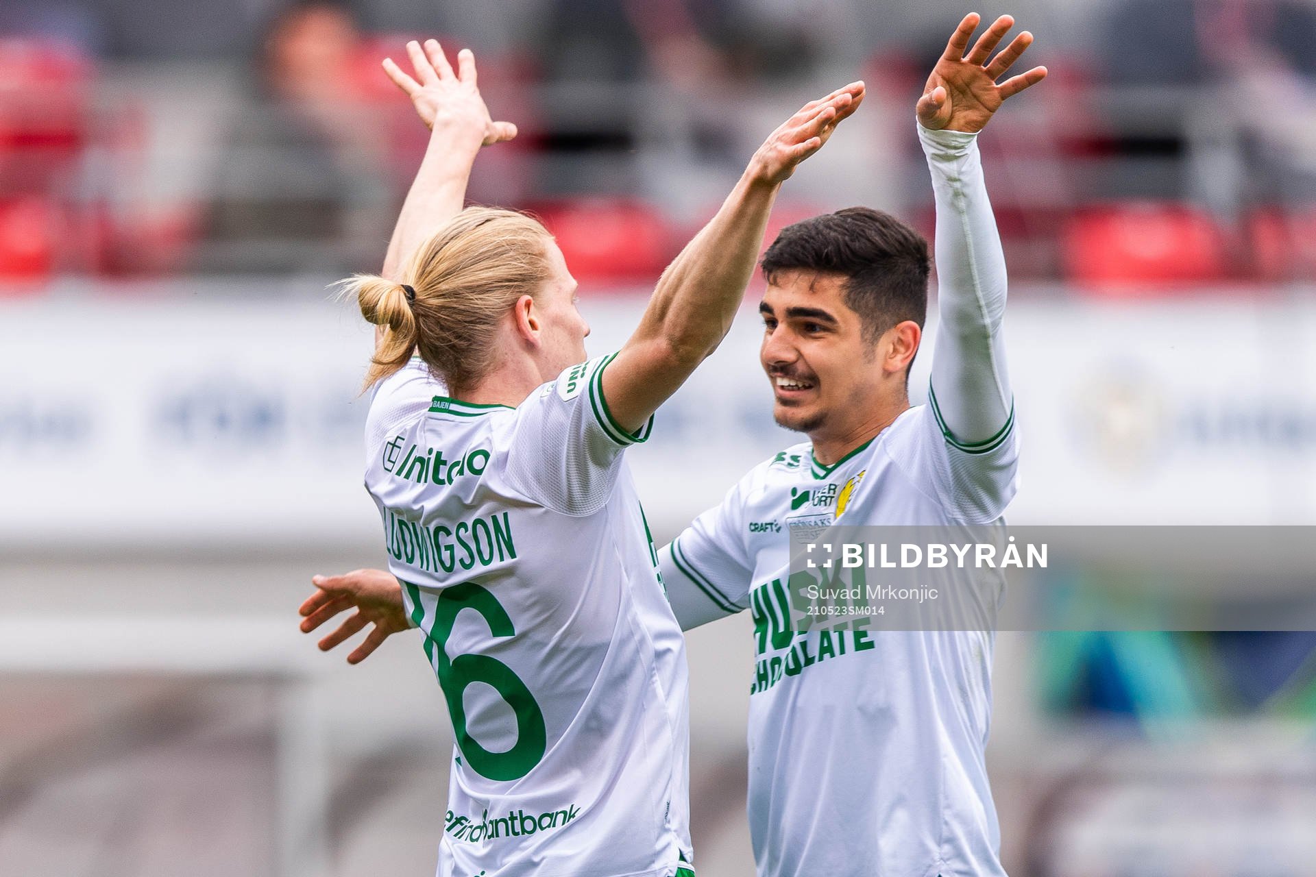 Hammarbys Gustav Ludwigson jublar